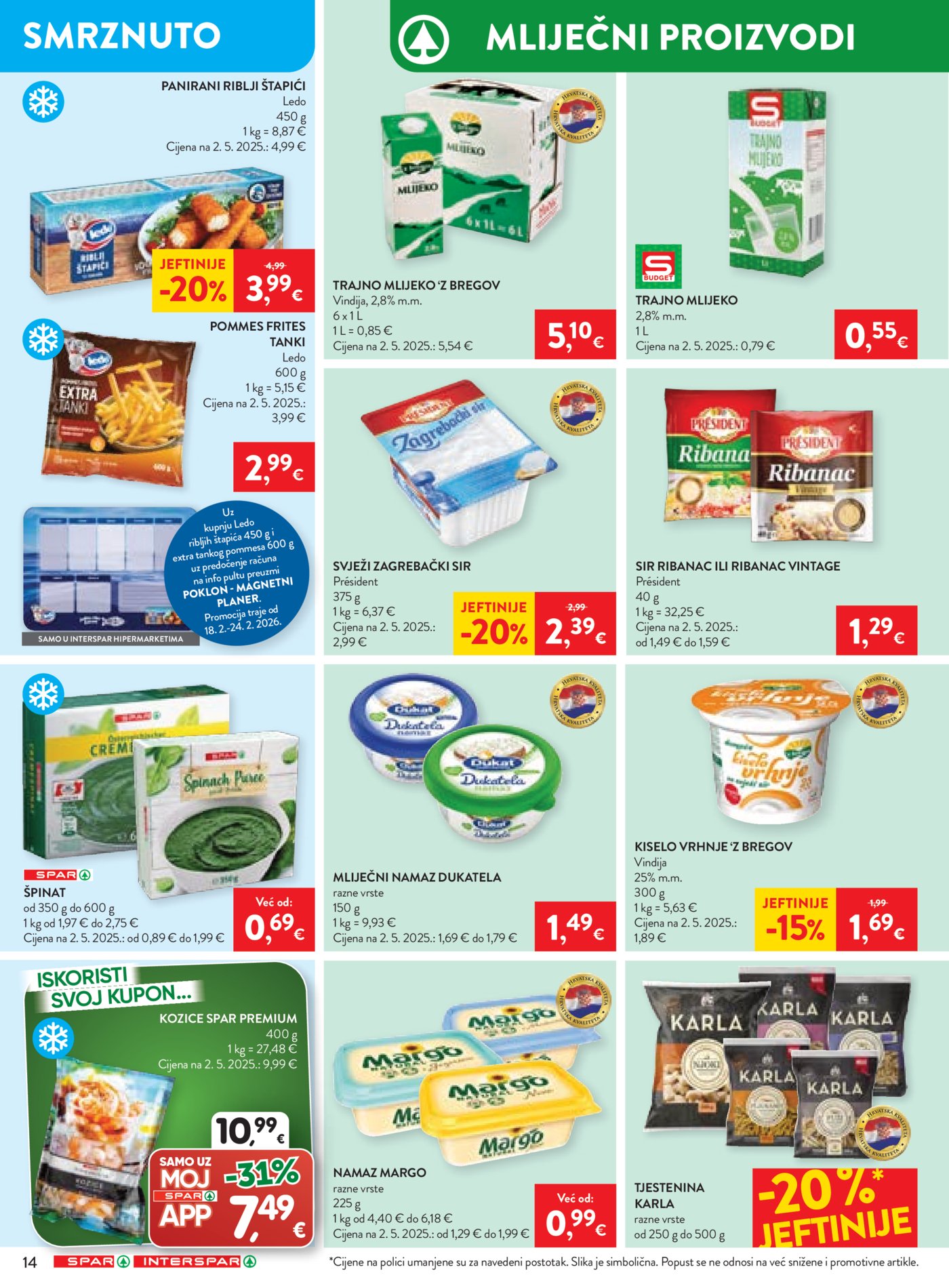 SPAR -INTERSPAR katalog Akcija 18.02.-24.02.2026.