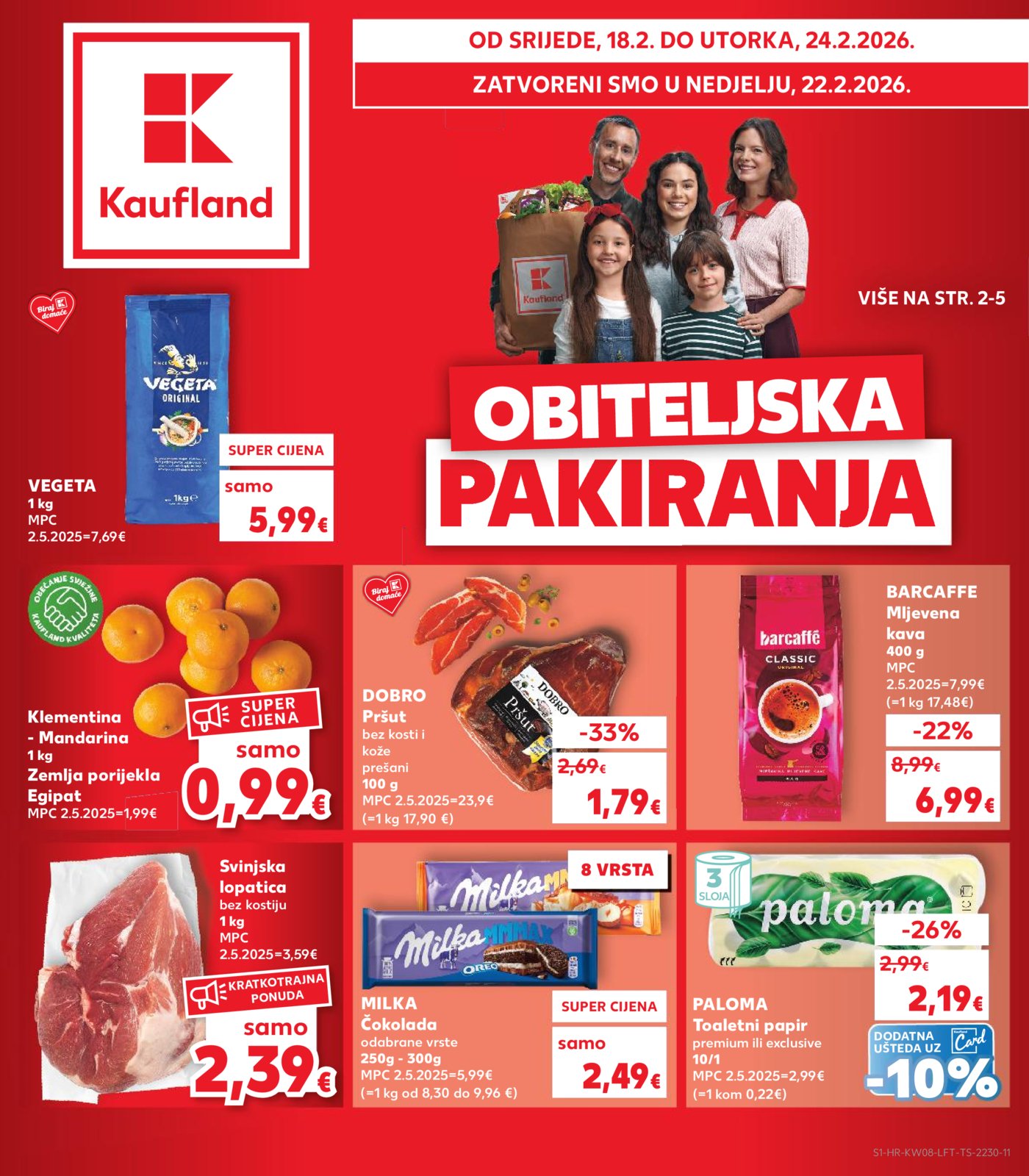 Kaufland katalog Akcija 18.02.-24.02.2026. VG, Po, Ro, Vo, Vu, DS, MA, Iv, Lu