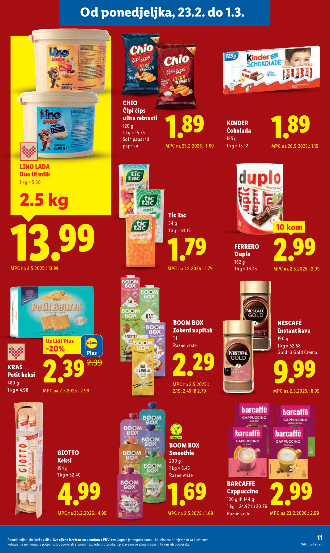 Lidl Super ponuda od ponedjeljka 23.02.-01.03.2026.