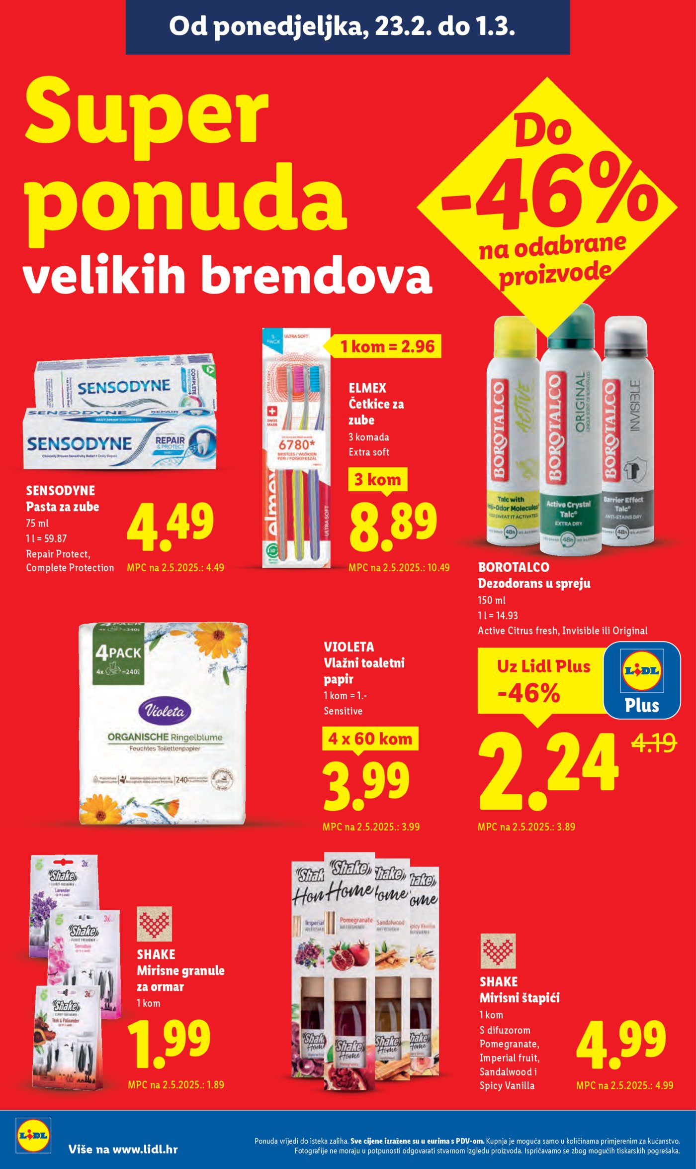 Lidl Super ponuda od ponedjeljka 23.02.-01.03.2026.