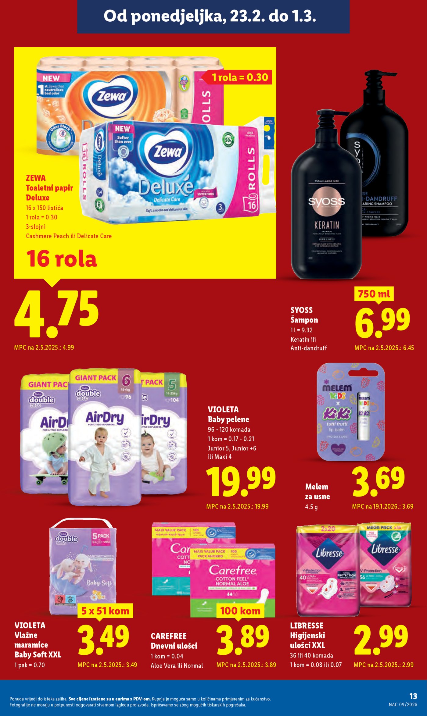 Lidl Super ponuda od ponedjeljka 23.02.-01.03.2026.