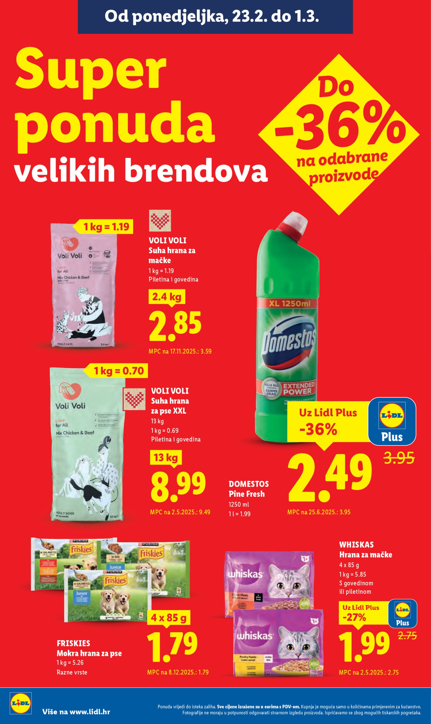 Lidl Super ponuda od ponedjeljka 23.02.-01.03.2026.