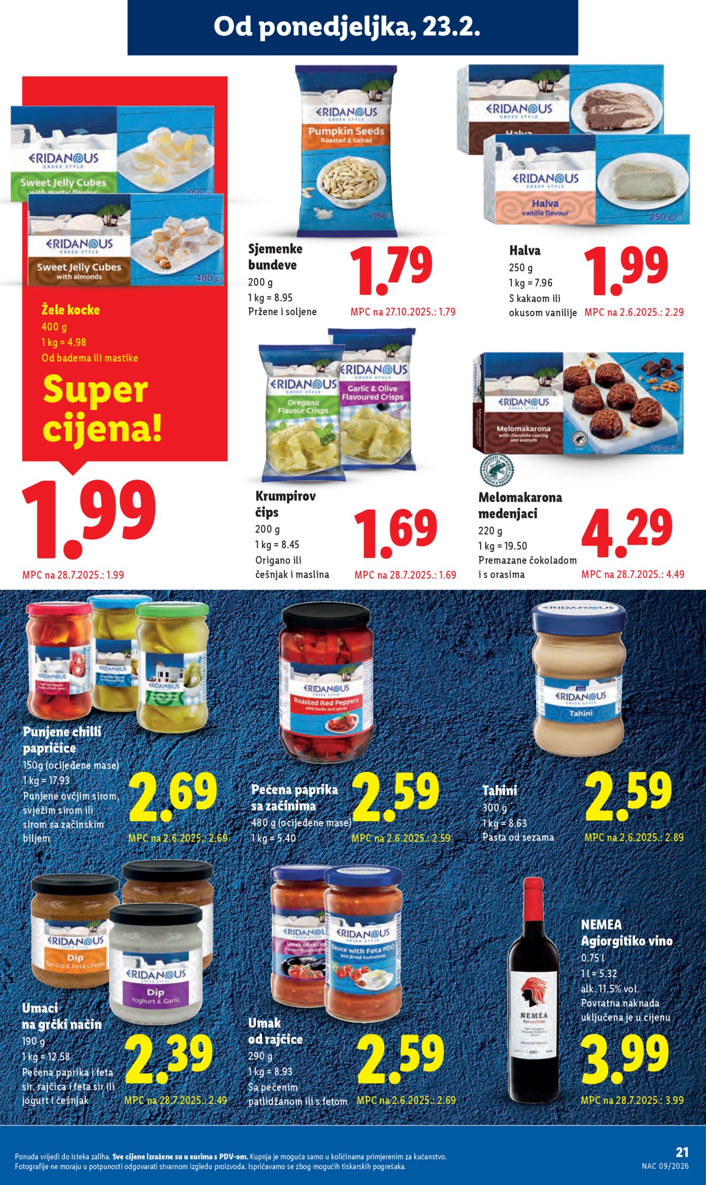Lidl Super ponuda od ponedjeljka 23.02.-01.03.2026.