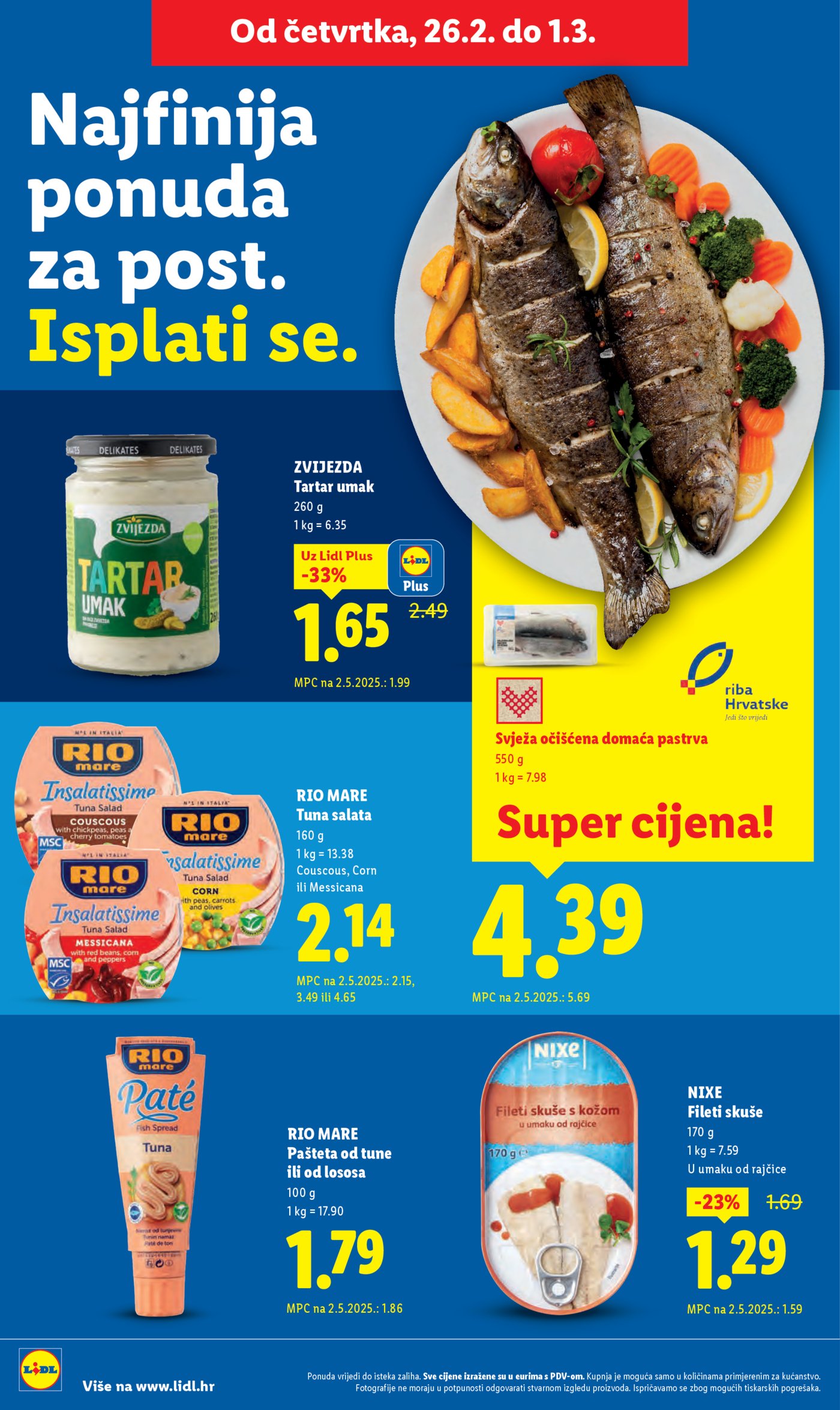 Lidl Super ponuda od ponedjeljka 23.02.-01.03.2026.