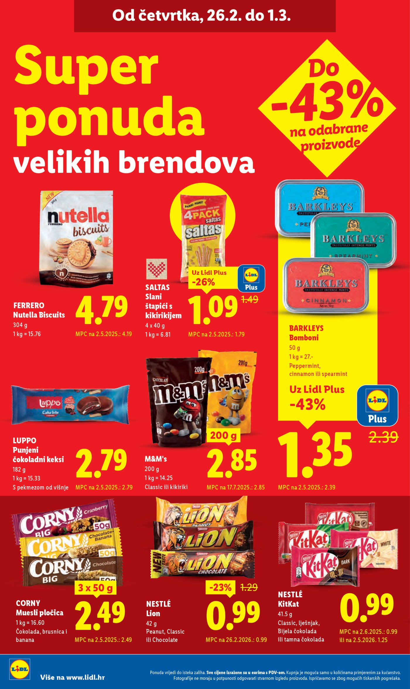Lidl Super ponuda od ponedjeljka 23.02.-01.03.2026.