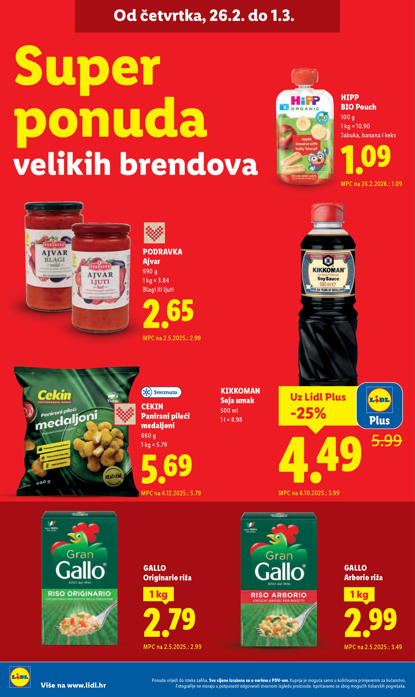 Lidl Super ponuda od ponedjeljka 23.02.-01.03.2026.