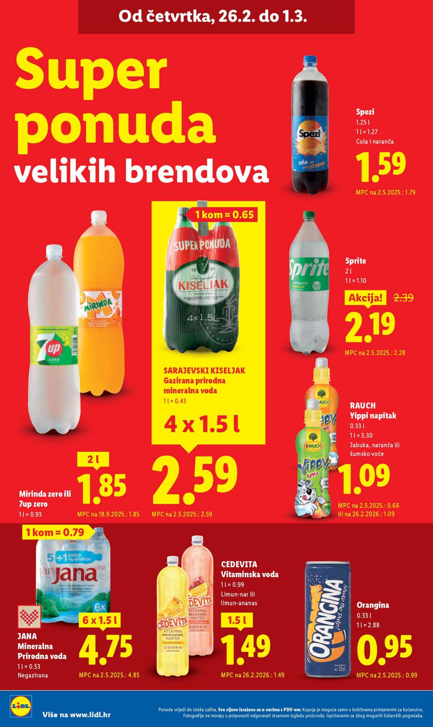 Lidl Super ponuda od ponedjeljka 23.02.-01.03.2026.