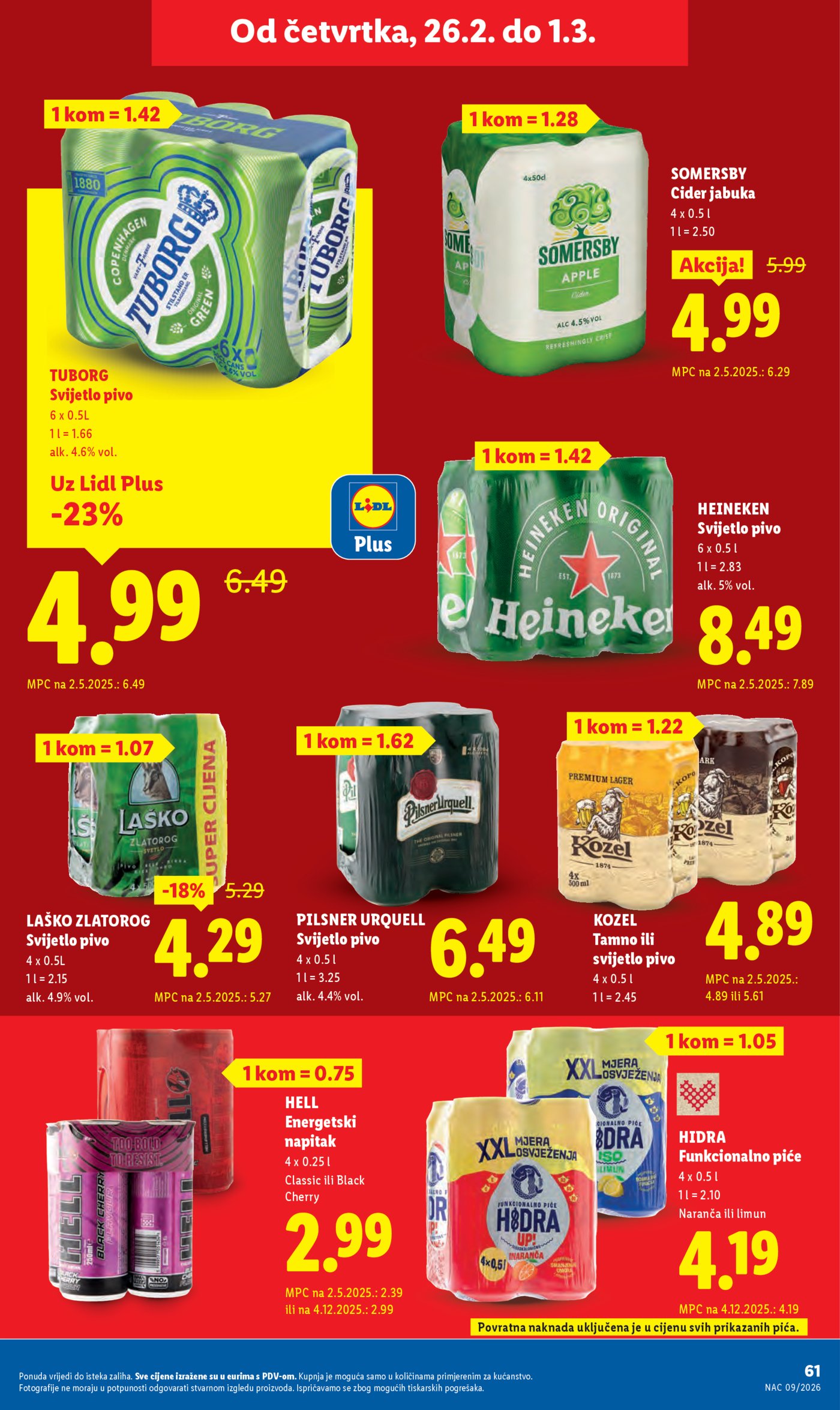 Lidl Super ponuda od ponedjeljka 23.02.-01.03.2026.