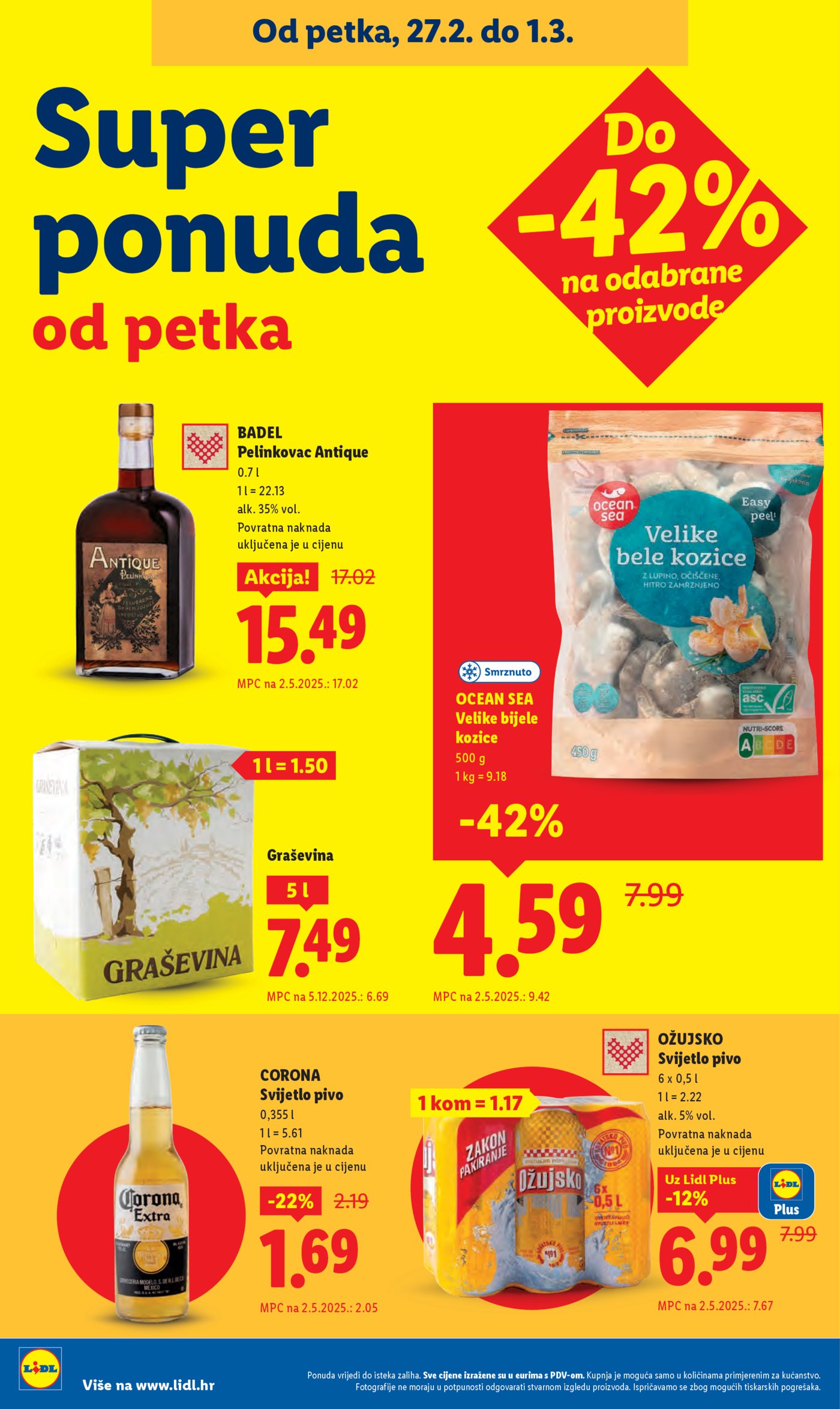 Lidl Super ponuda od ponedjeljka 23.02.-01.03.2026.