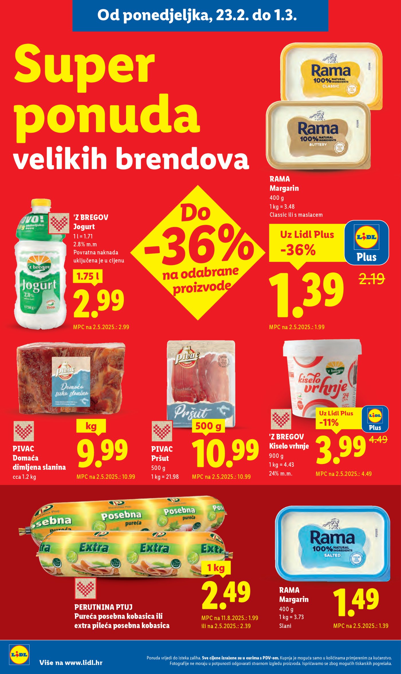 Lidl Super ponuda od ponedjeljka 23.02.-01.03.2026.