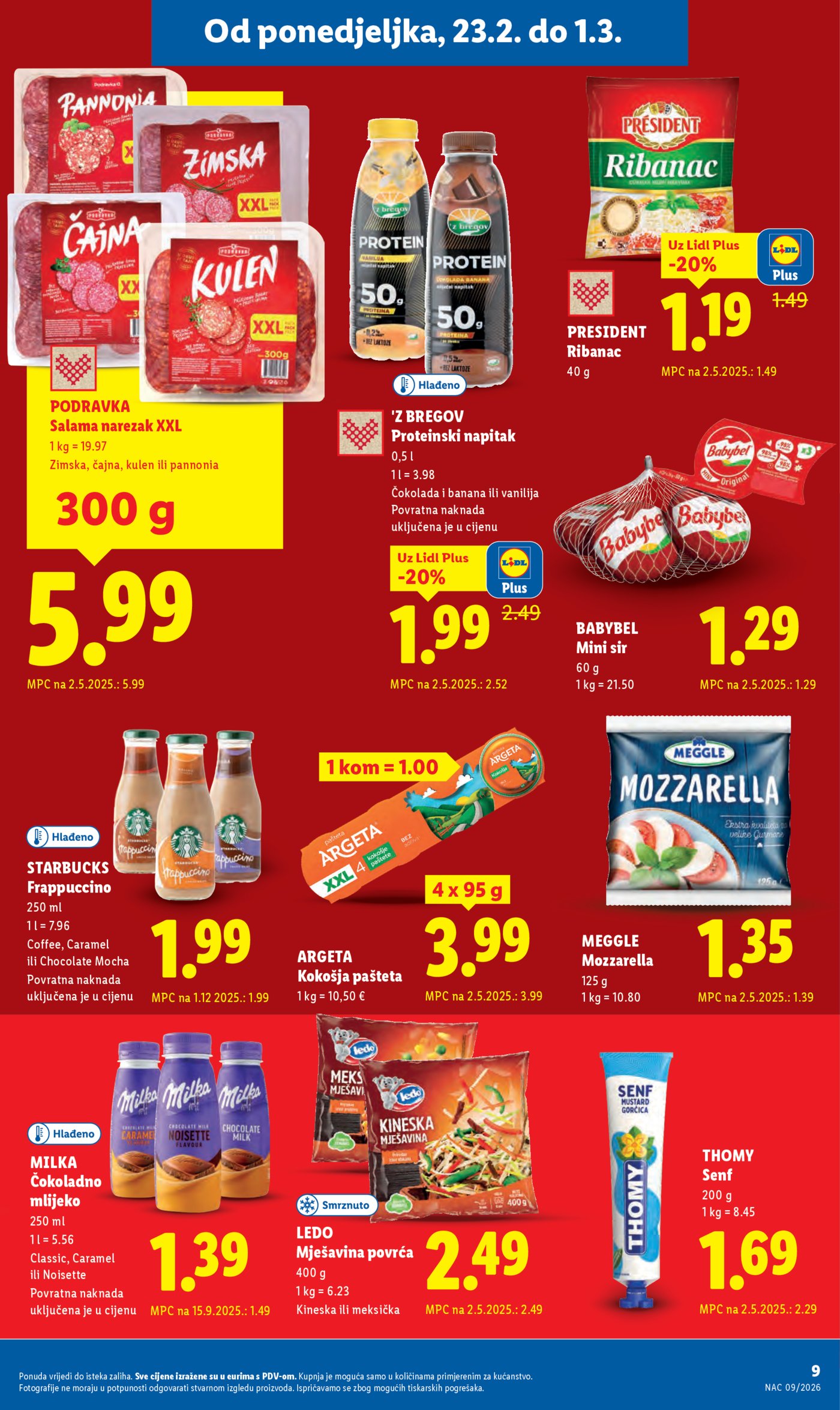 Lidl Super ponuda od ponedjeljka 23.02.-01.03.2026.
