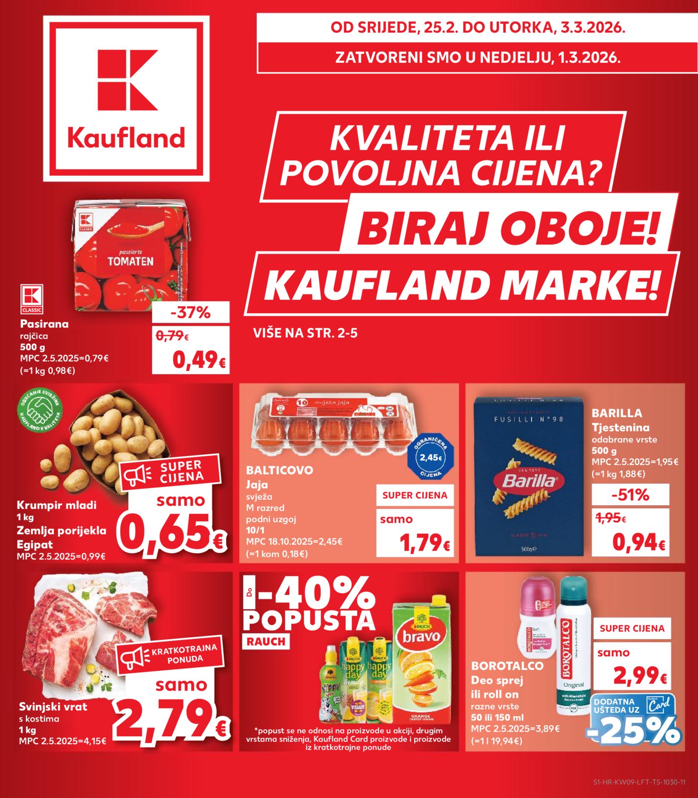 Kaufland katalog Akcija 25.02. - 03.03.2026. Odabrane poslovnice