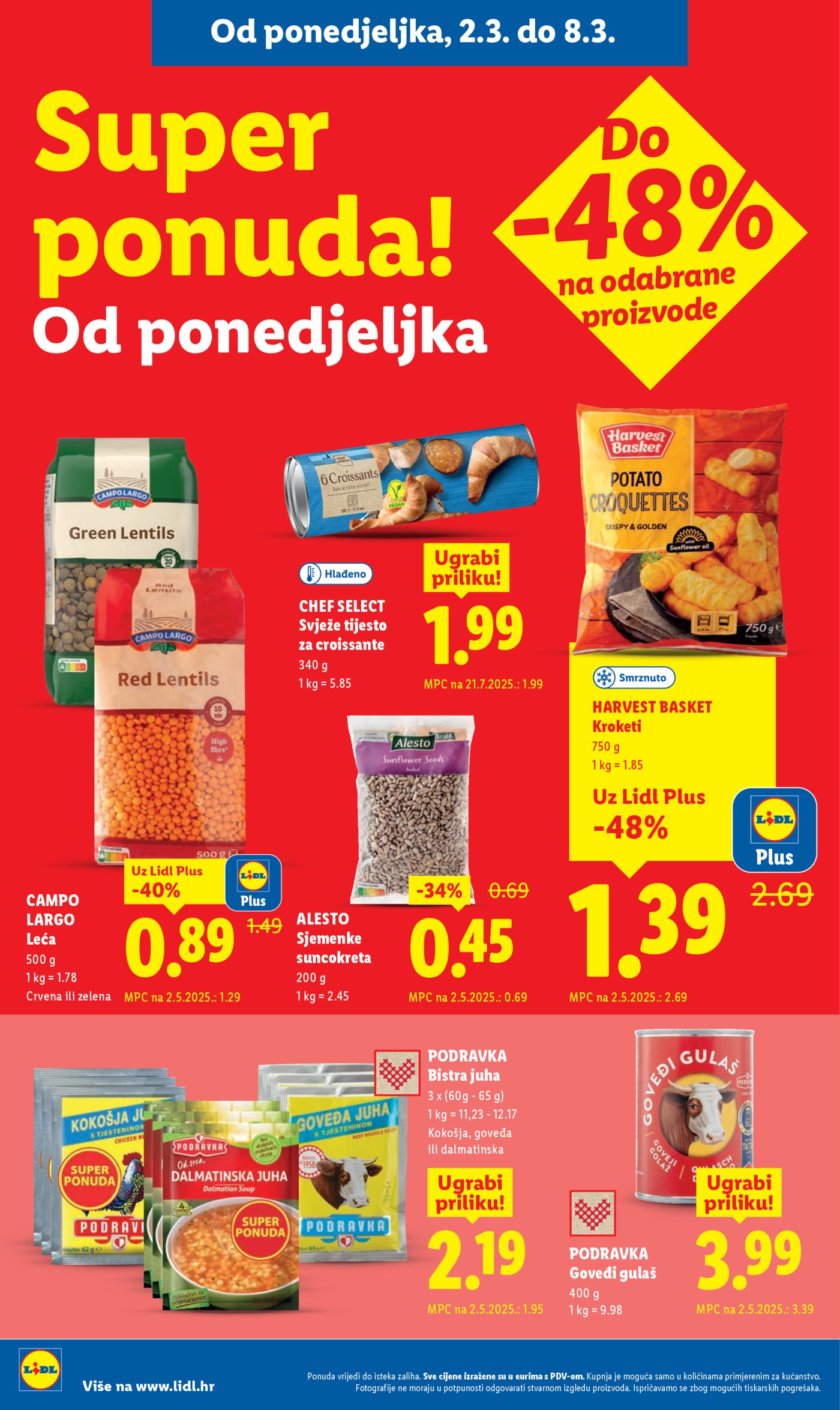 Lidl Super ponuda od ponedjeljka 02.03.-08.03.2026.