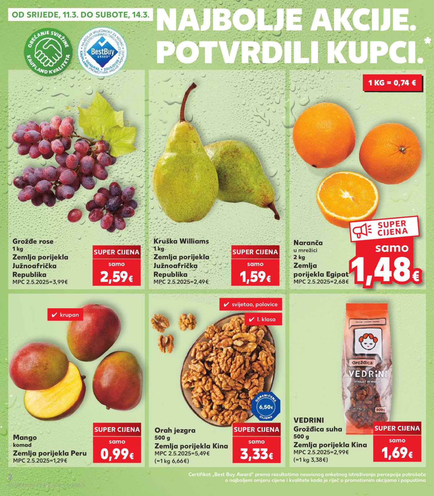 Kaufland katalog Akcija 11.03.-17.03.2026. Odabrane poslovnice