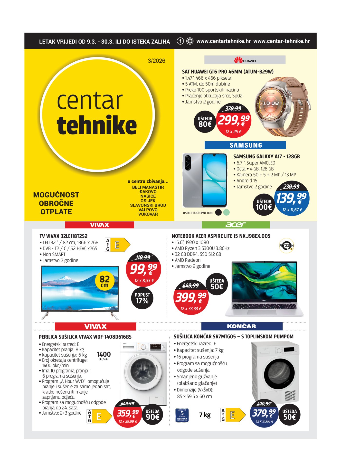 Centar tehnike katalog Akcija 09.03.-30.03.2026.