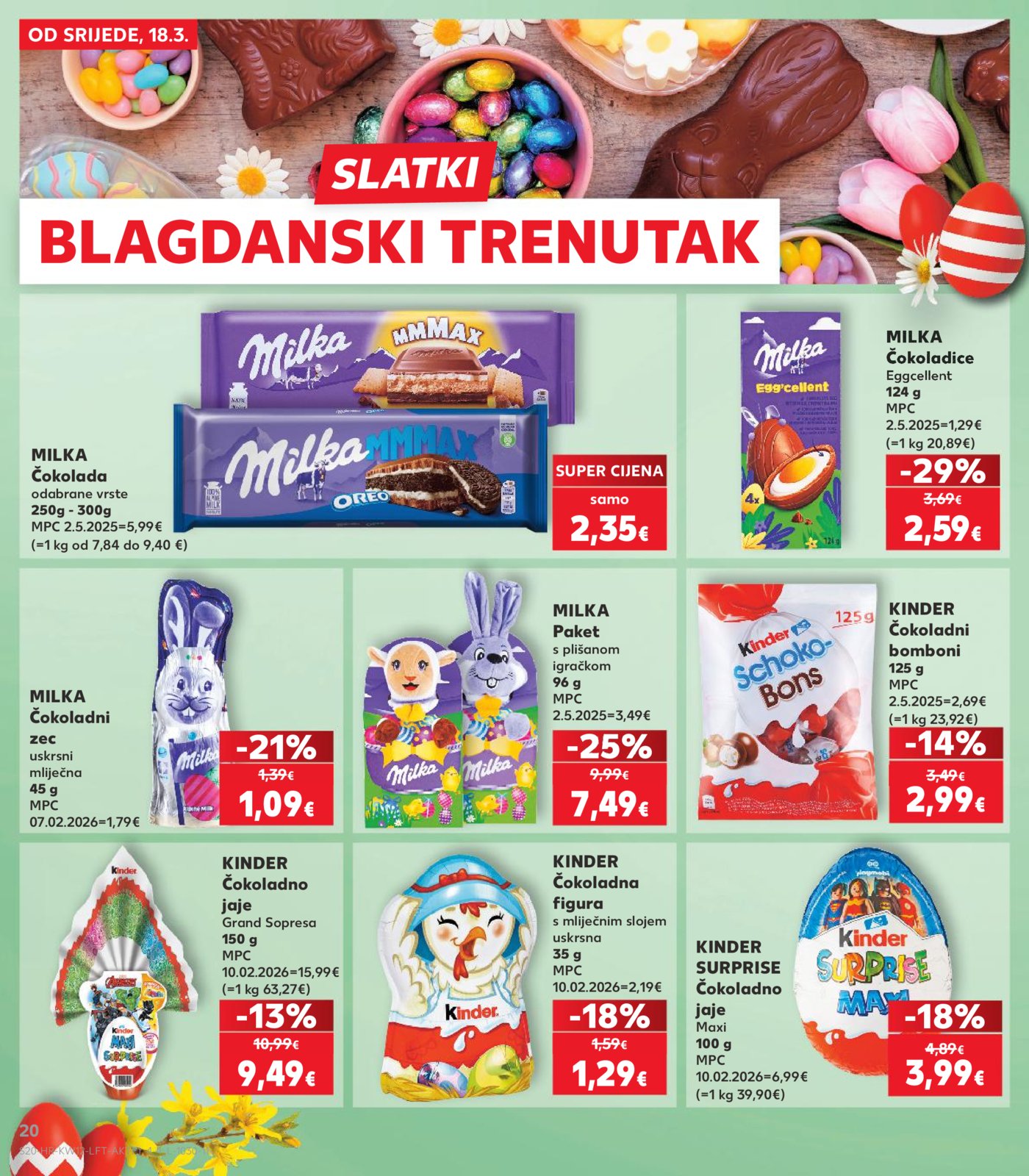 Kaufland katalog Akcija 18.03. - 24.03.2026. Odabrane poslovnice