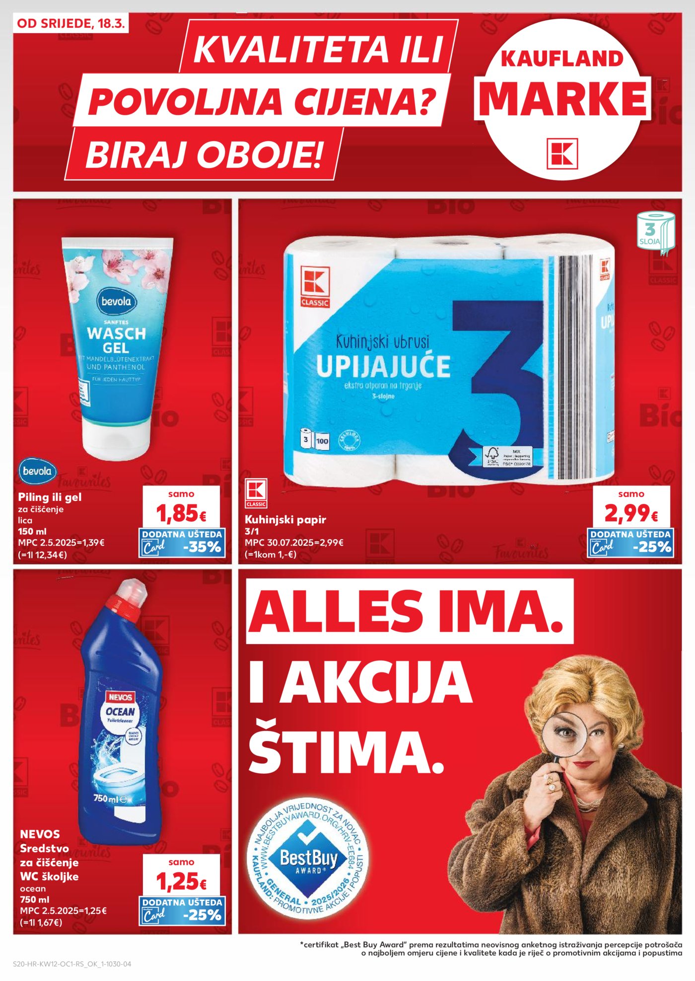 Kaufland katalog Robne marke 18.03. - 24.03.2026. Odabrane poslovnice