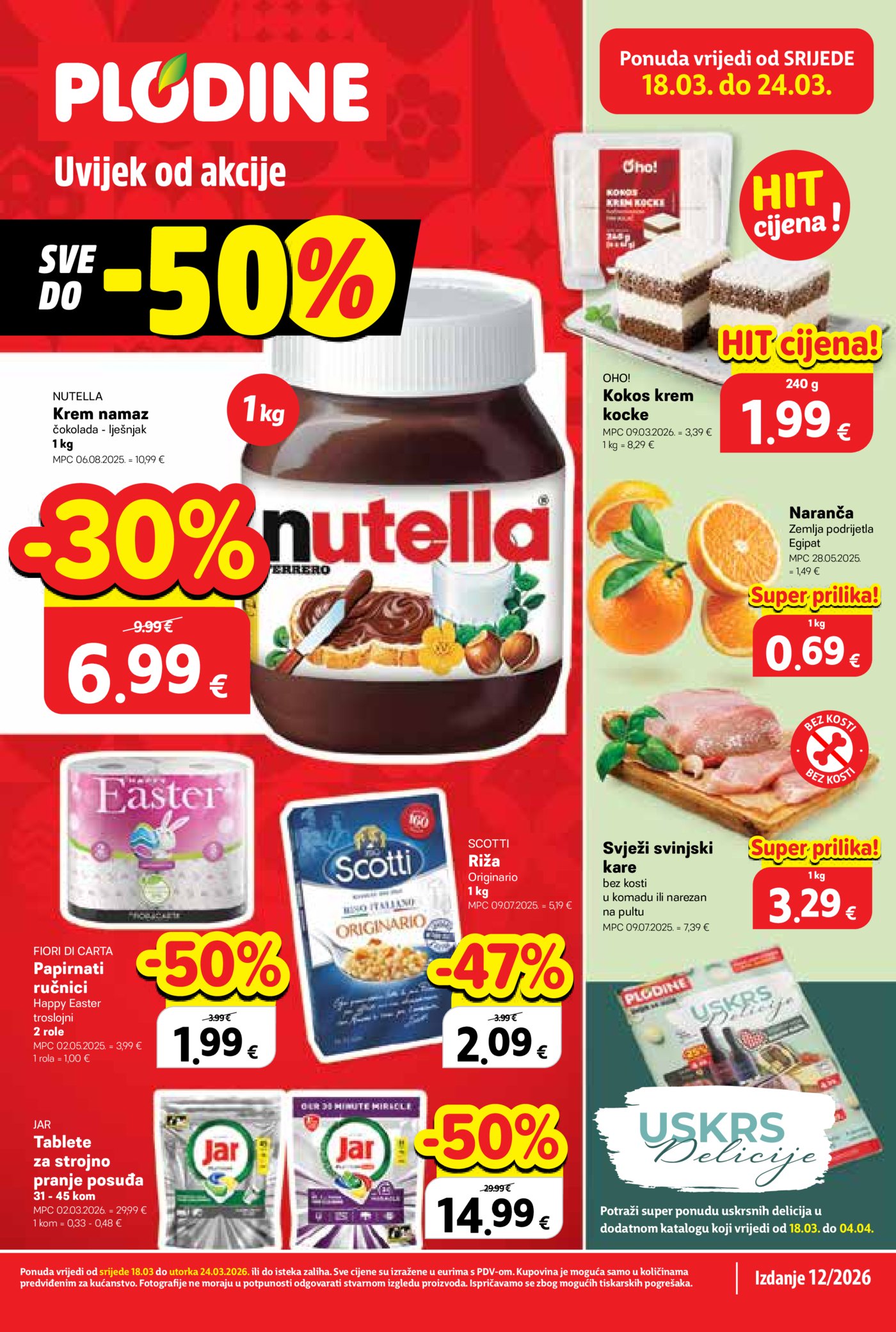 Plodine katalog Akcija 18.03. - 24.03.2026.