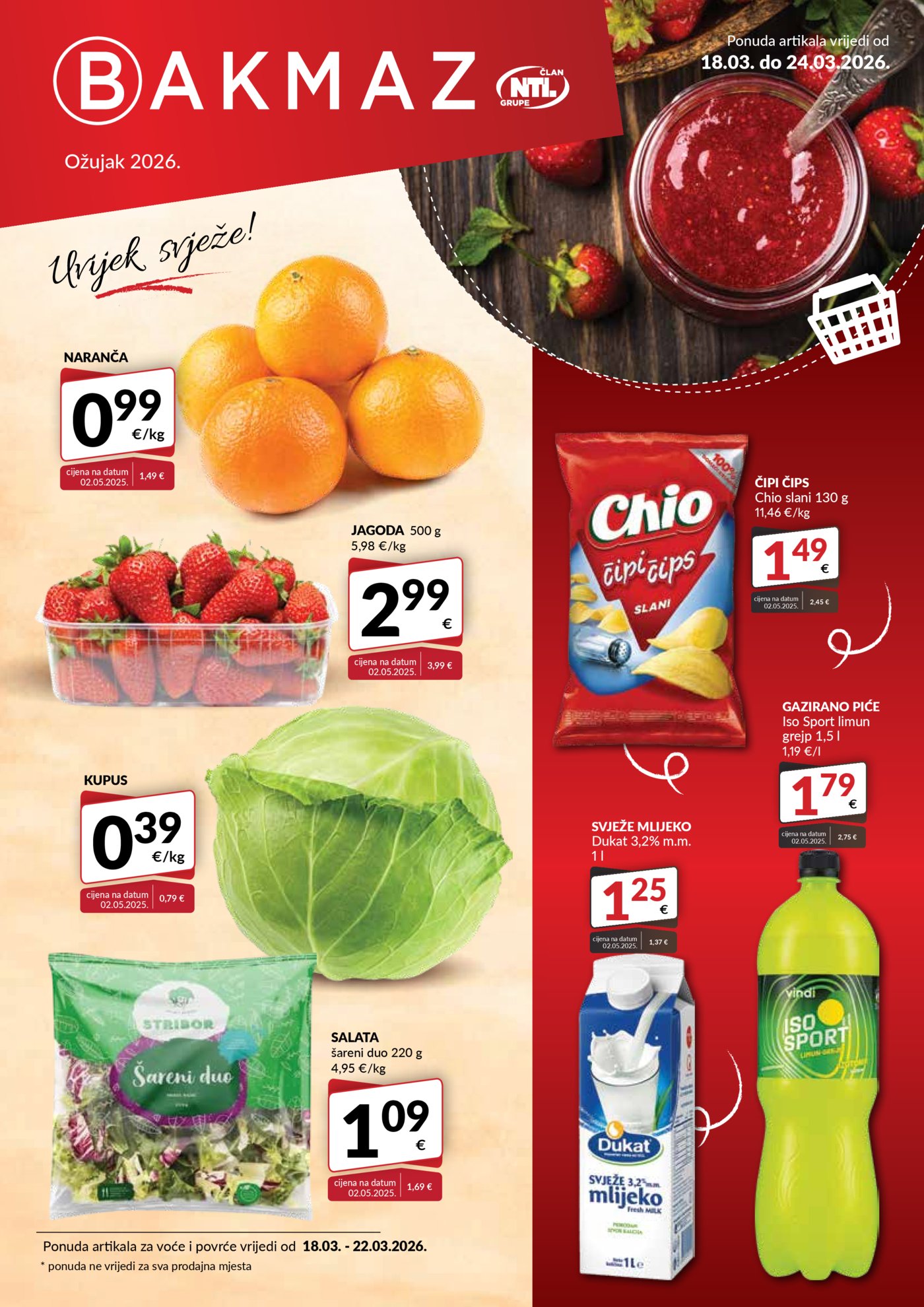 Bakmaz katalog Akcija 18.03. - 24.03.2026.