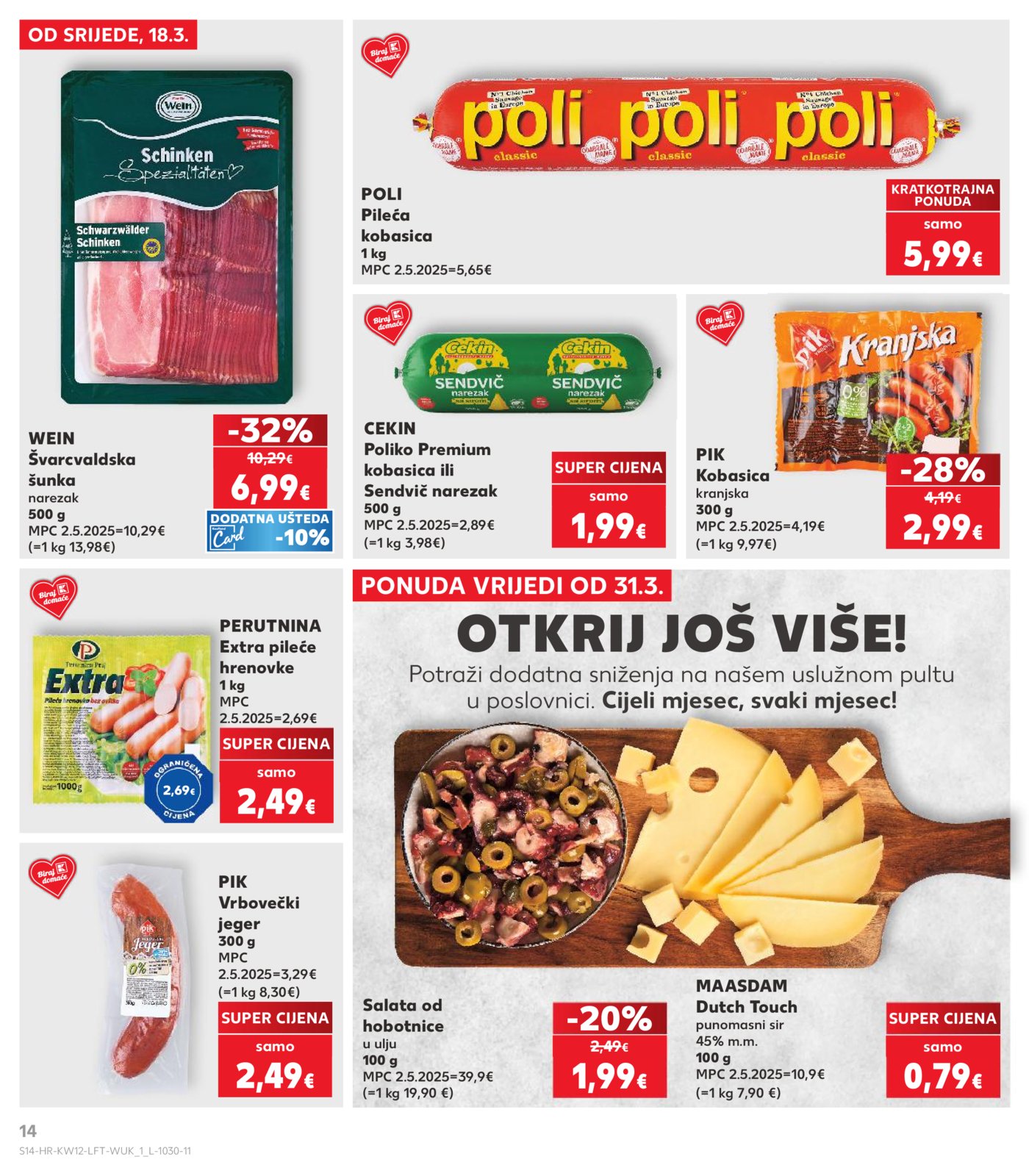 Kaufland katalog Akcija 18.03. - 24.03.2026. Odabrane poslovnice
