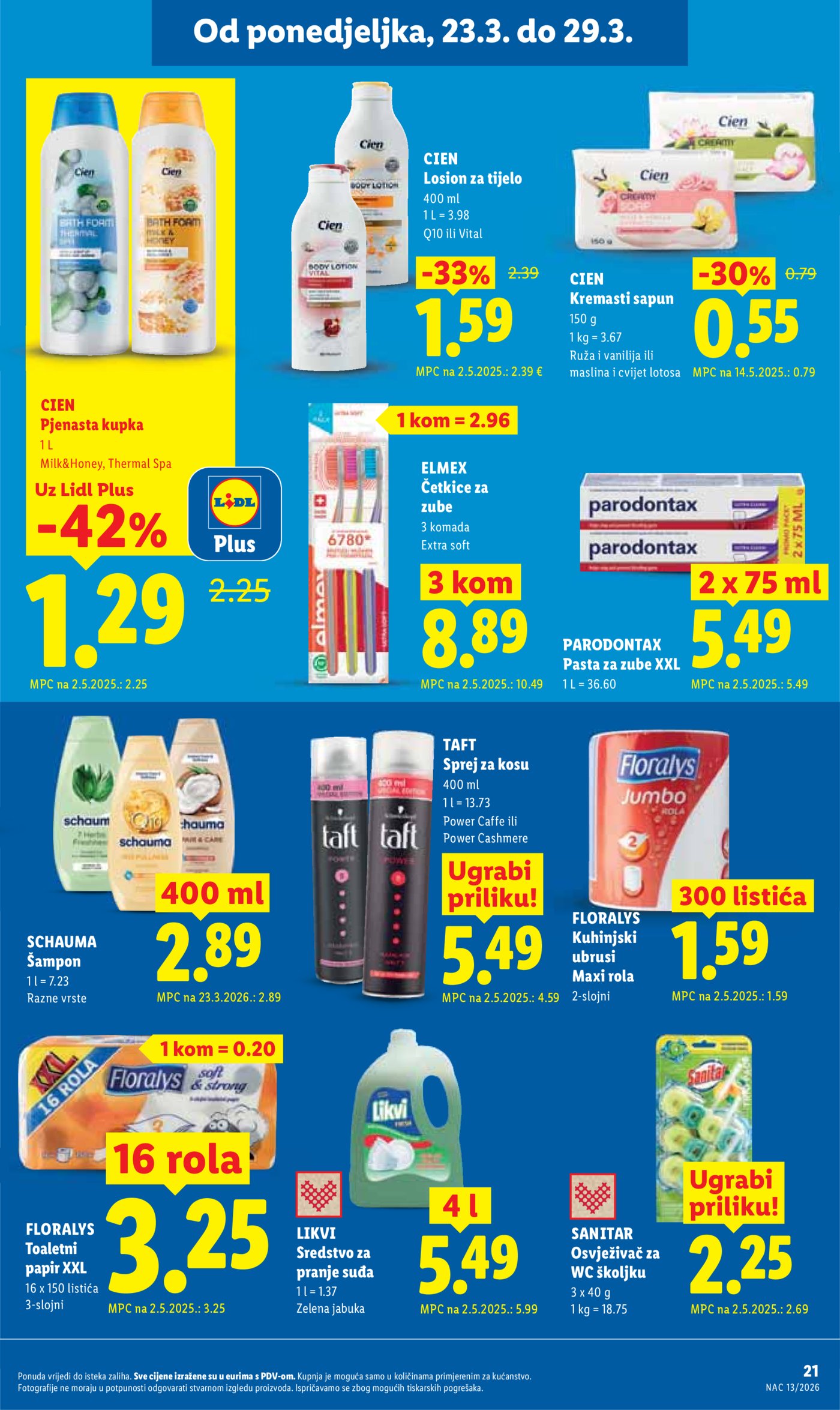Lidl katalog Super ponuda od ponedjeljka 23.03. - 29.03.2026.