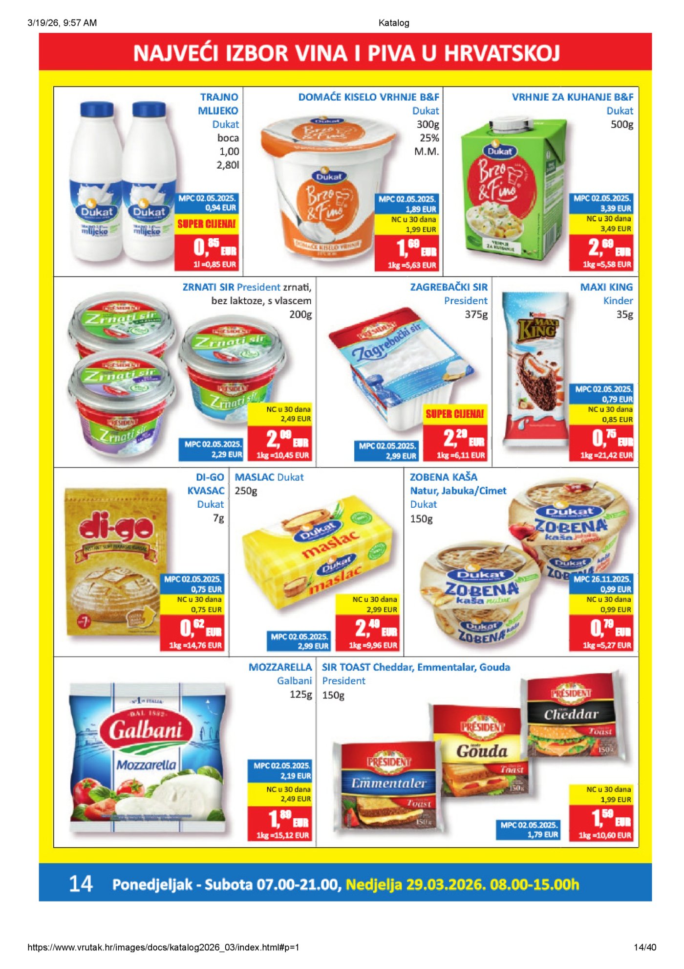 Vrutak katalog Akcija 16.03. - 05.04.2026.