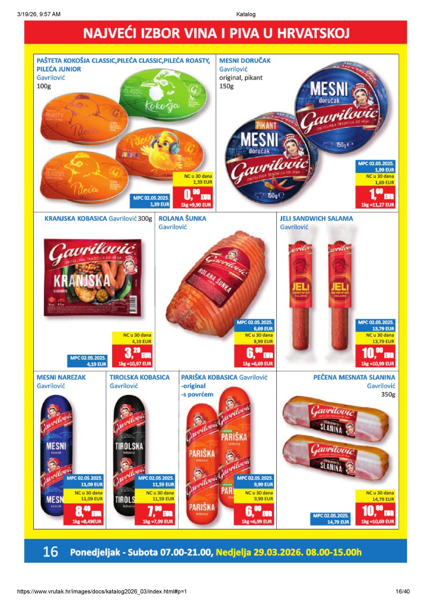 Vrutak katalog Akcija 16.03. - 05.04.2026.