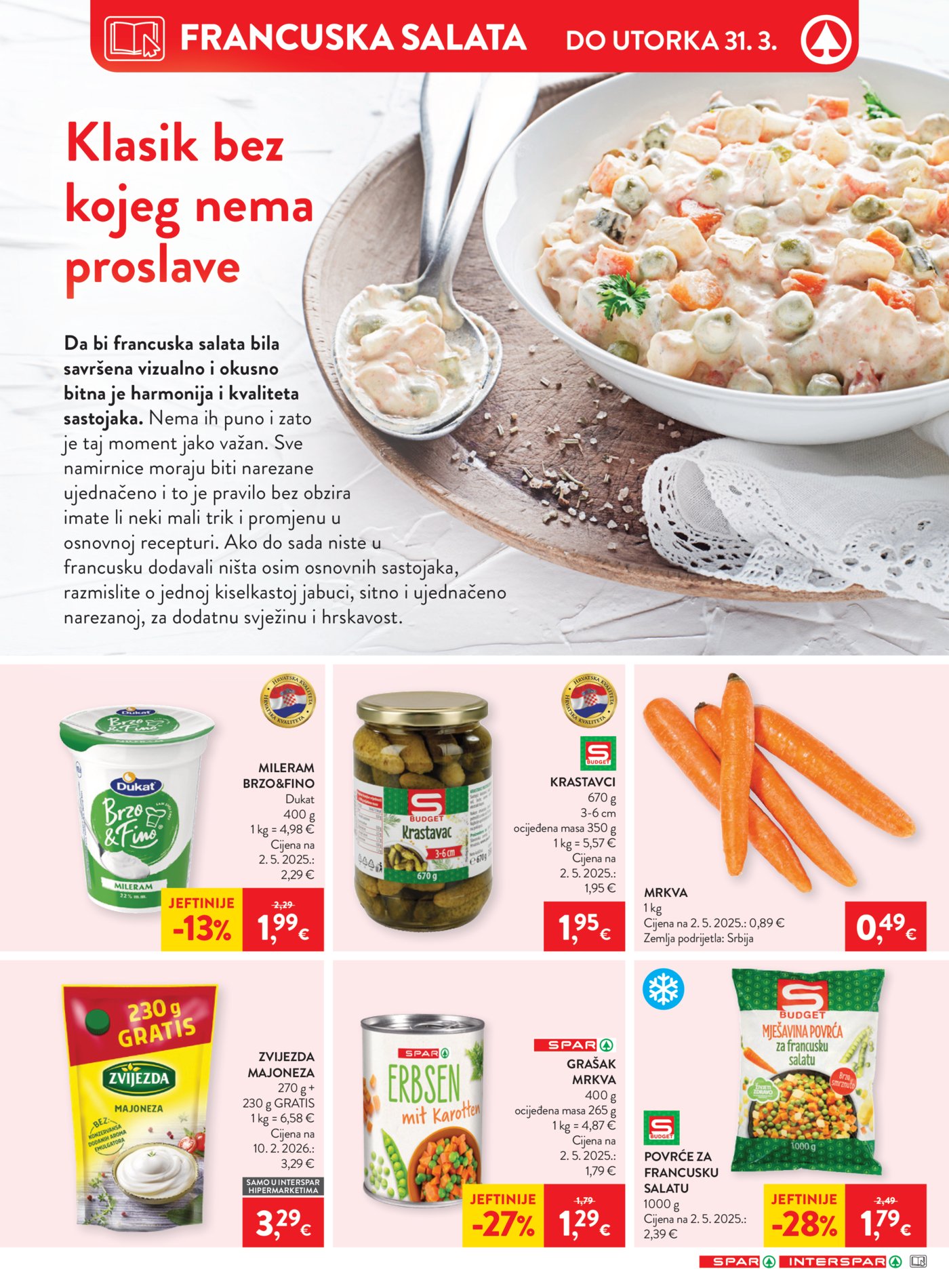 SPAR - INTERSPAR katalog 25.03. - 31.03.2026.