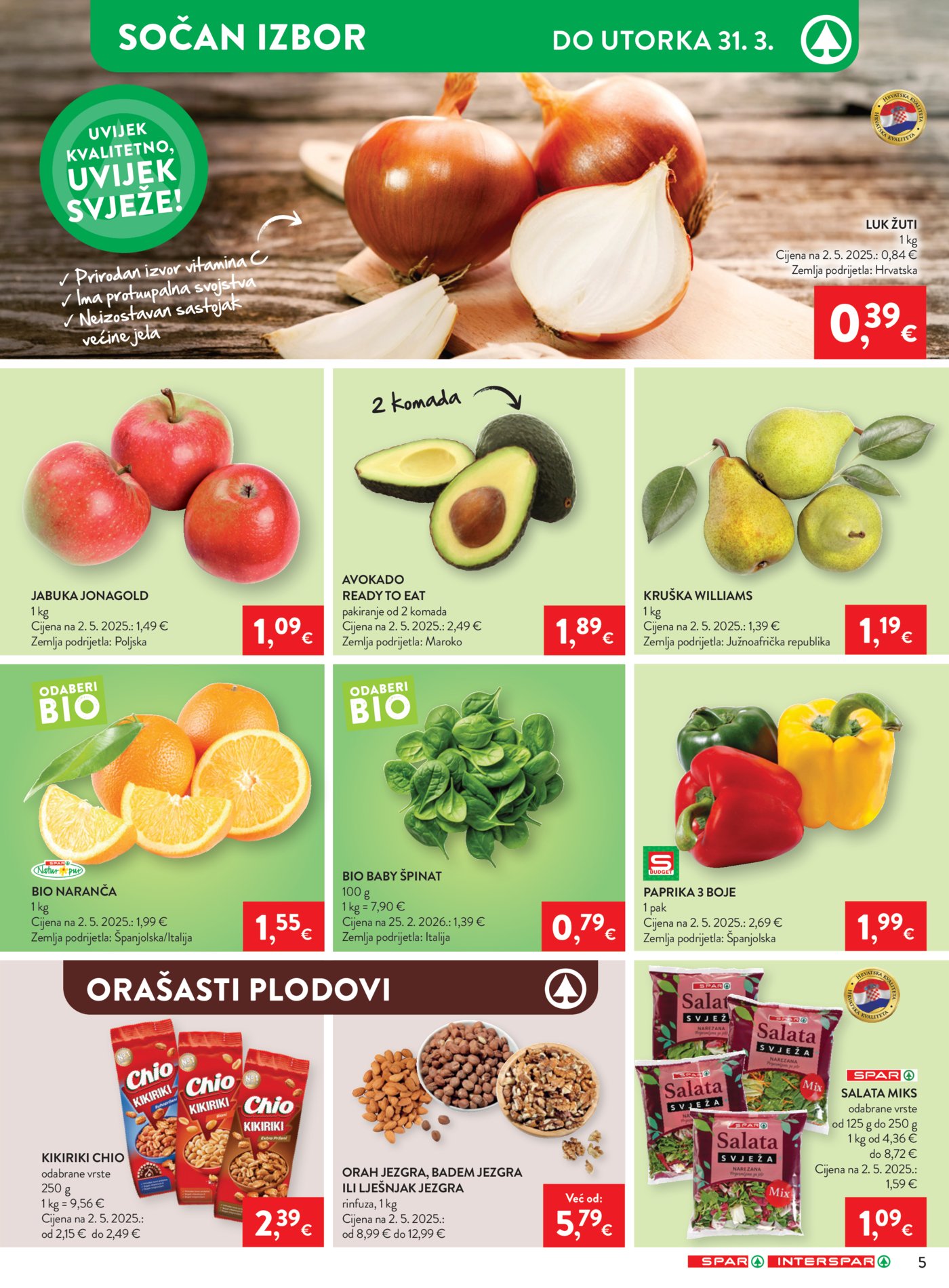 SPAR - INTERSPAR katalog 25.03. - 31.03.2026.