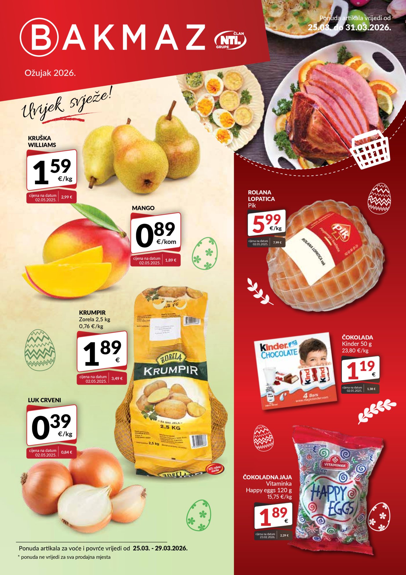 Bakmaz katalog Akcija 25.03.-31.03.2026.