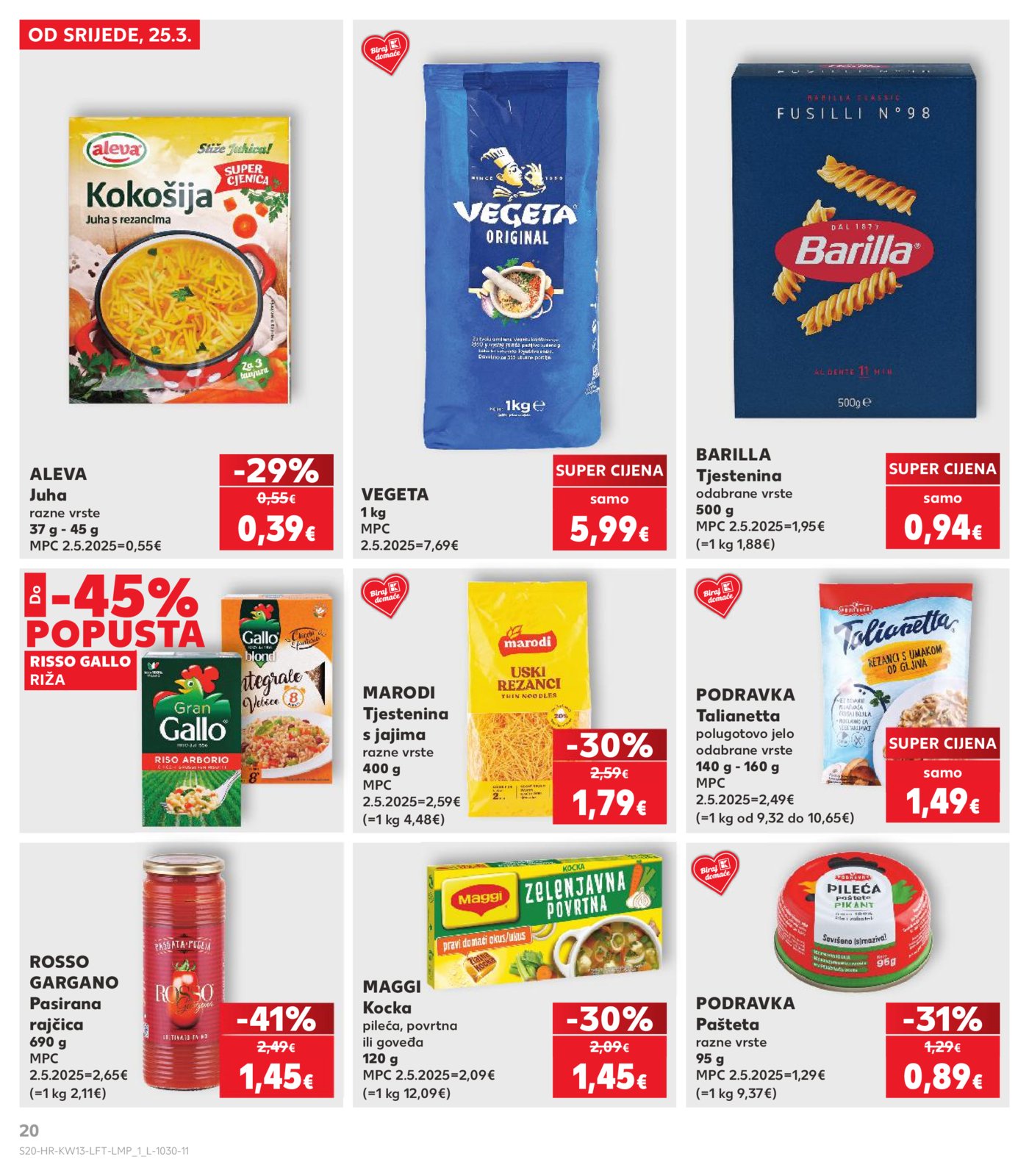 Kaufland katalog Akcija 25.03. - 31.03.2026. Odabrane poslovnice