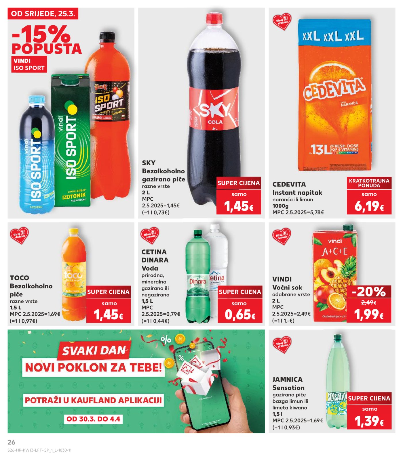 Kaufland katalog Akcija 25.03. - 31.03.2026. Odabrane poslovnice