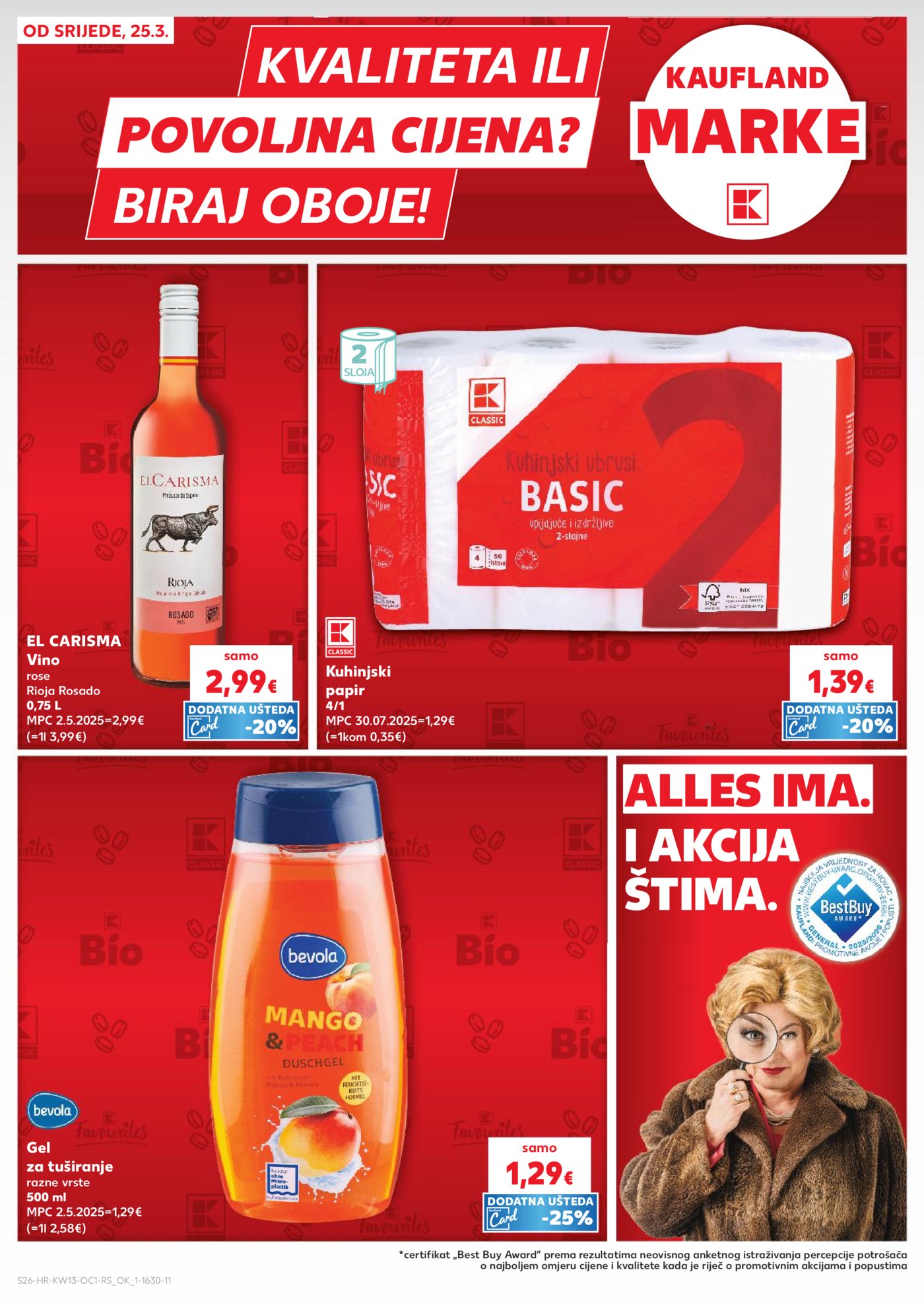 Kaufland katalog Robne marke 25.03. - 31.03.2026. Pula, Zadar, Split, Ivanec