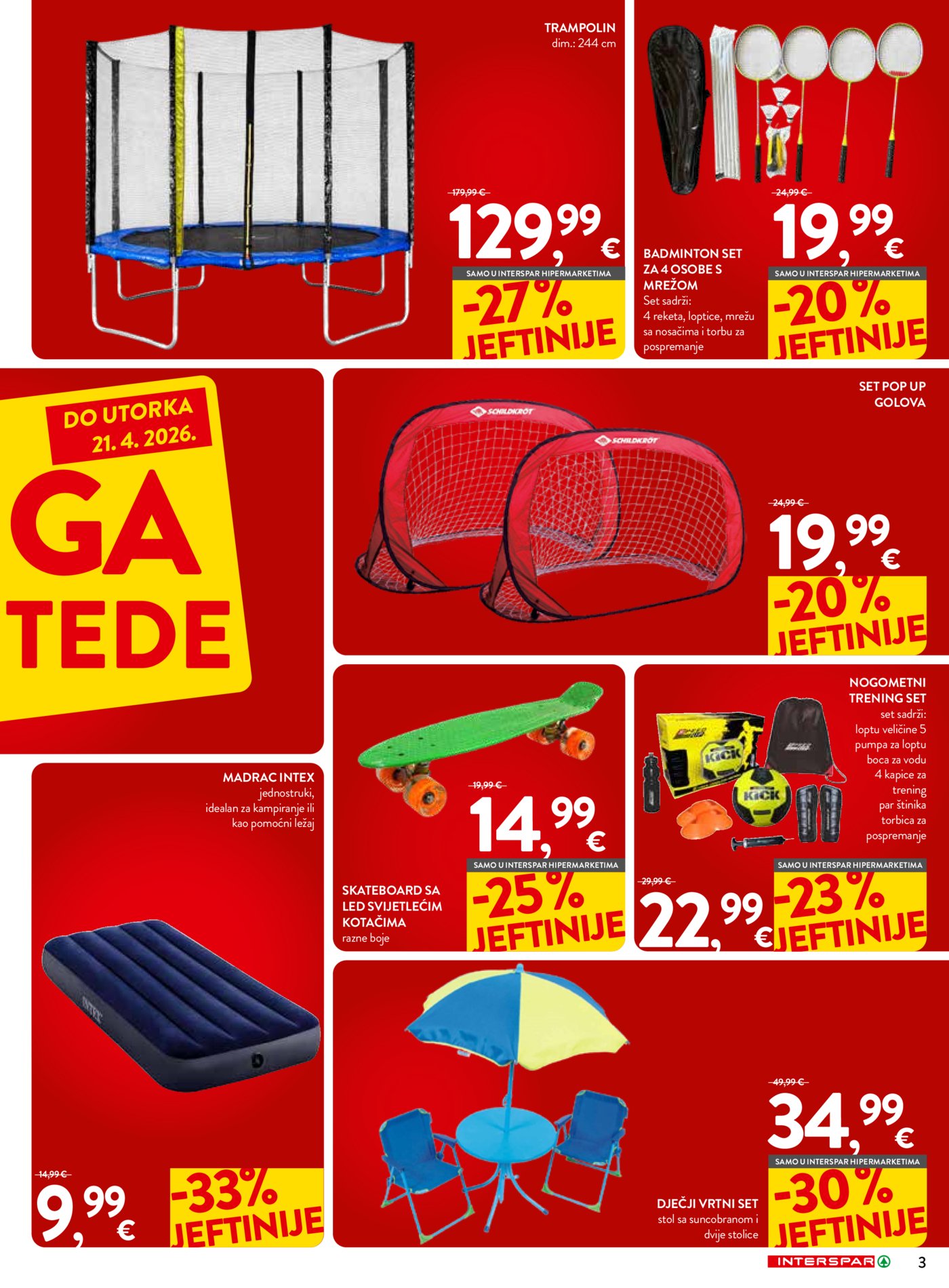 INTERSPAR katalog Mega uštede 01.04. - 21.04.2026.