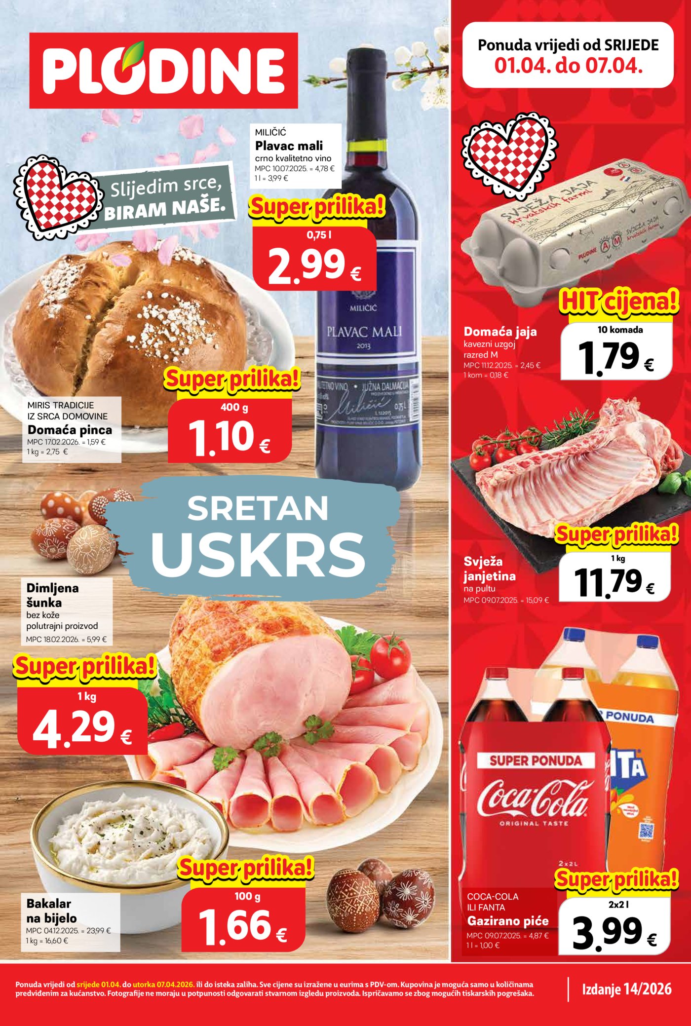 Plodine katalog Akcija 01.04. - 07.04.2026.