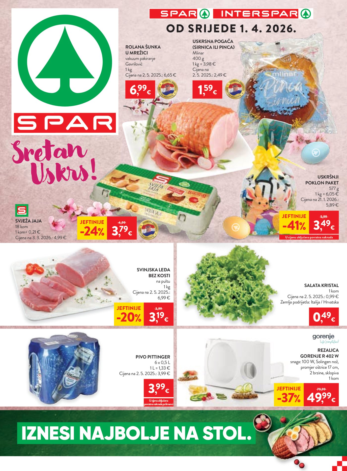 SPAR - INTERSPAR katalog Akcija 01.04. - 07.04.2026.