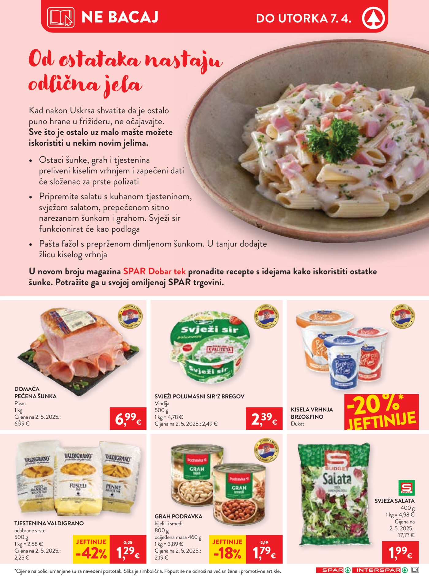 SPAR - INTERSPAR katalog Akcija 01.04. - 07.04.2026.