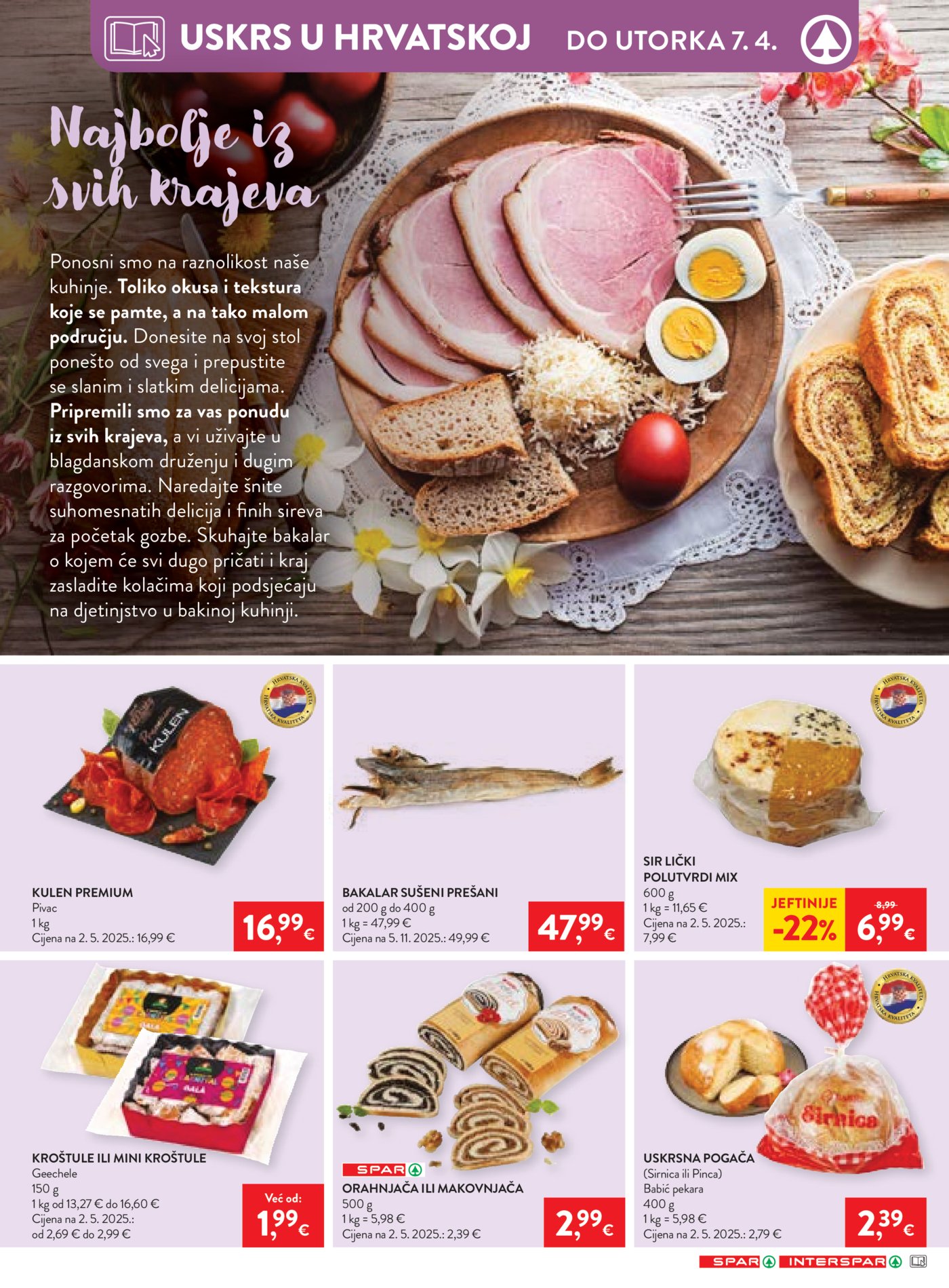 SPAR - INTERSPAR katalog Akcija 01.04. - 07.04.2026.