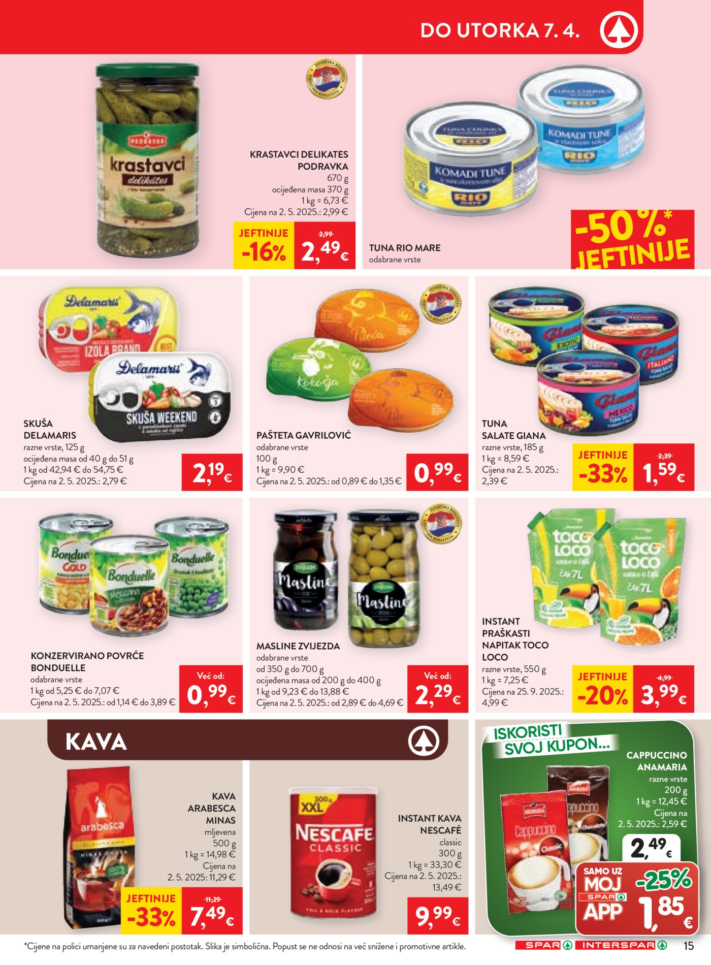 SPAR - INTERSPAR katalog Akcija 01.04. - 07.04.2026.