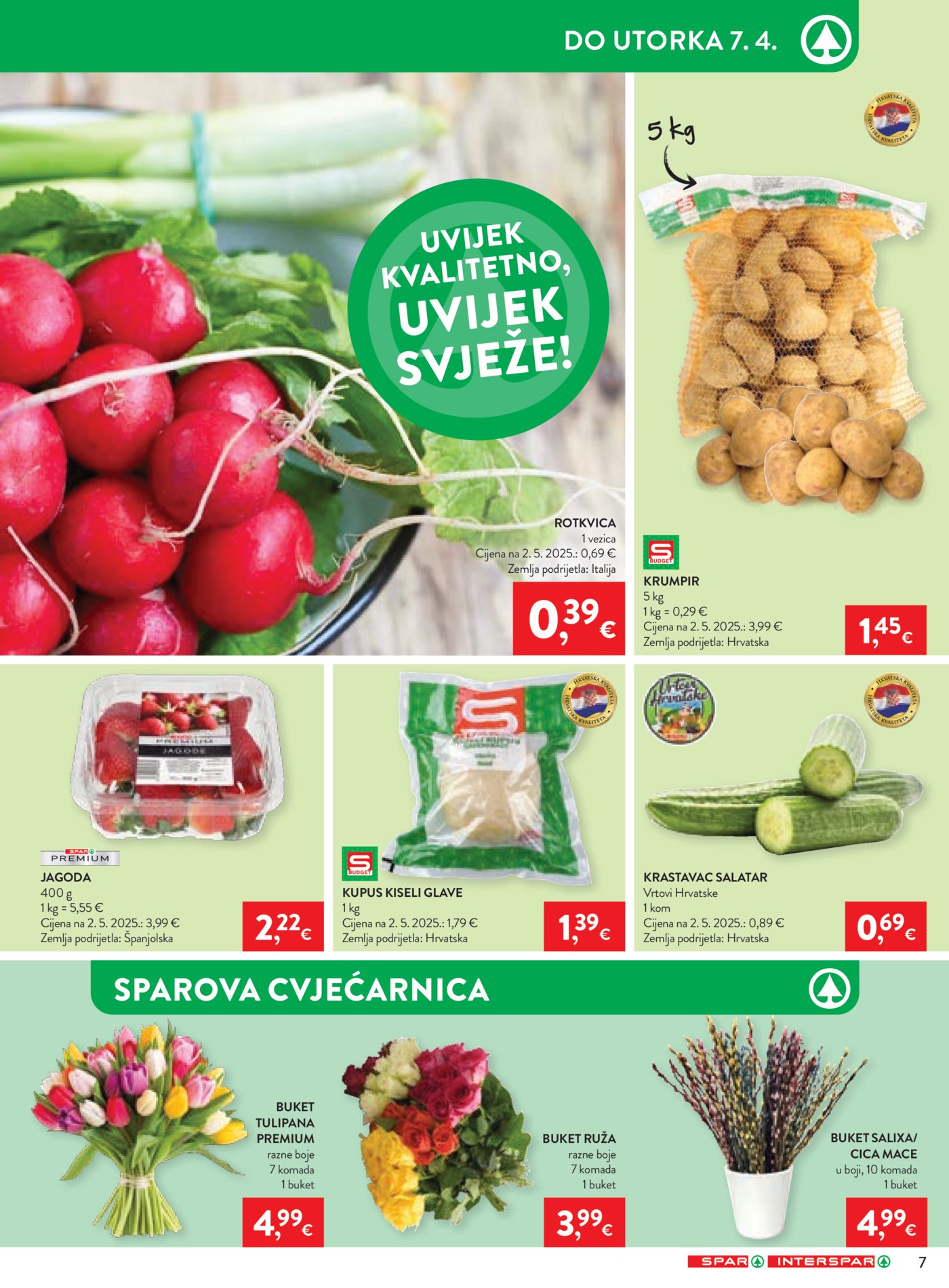 SPAR - INTERSPAR katalog Akcija 01.04. - 07.04.2026.