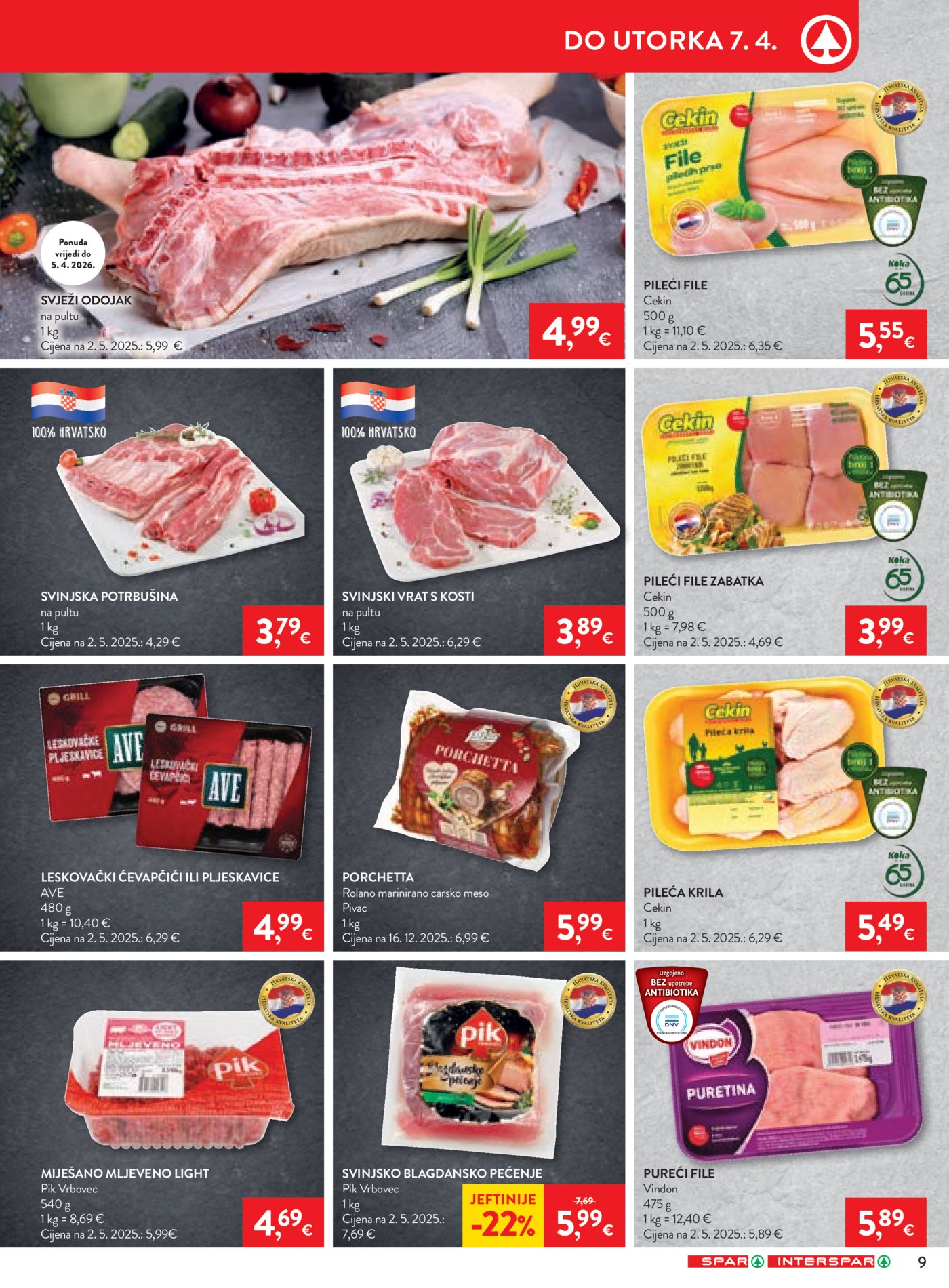 SPAR - INTERSPAR katalog Akcija 01.04. - 07.04.2026.