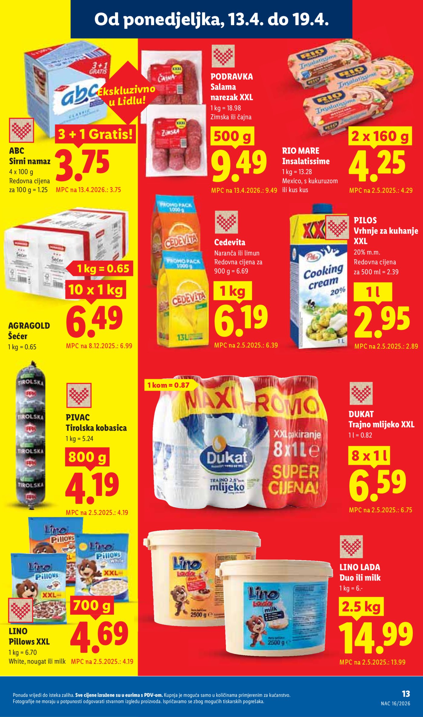 Lidl katalog Super ponuda od ponedjeljka 13.04. - 19.04.2026.