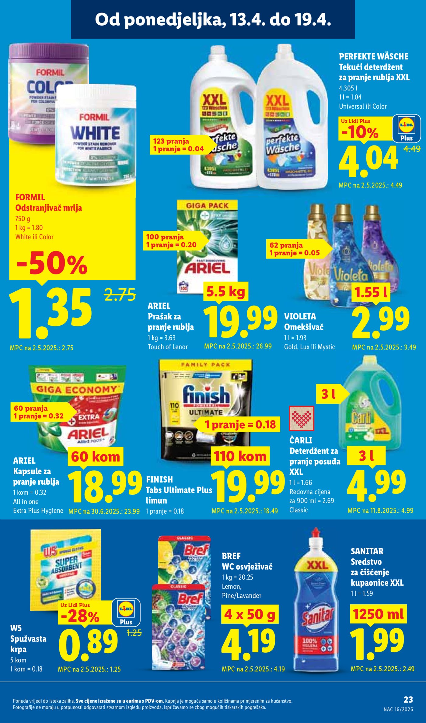 Lidl katalog Super ponuda od ponedjeljka 13.04. - 19.04.2026.