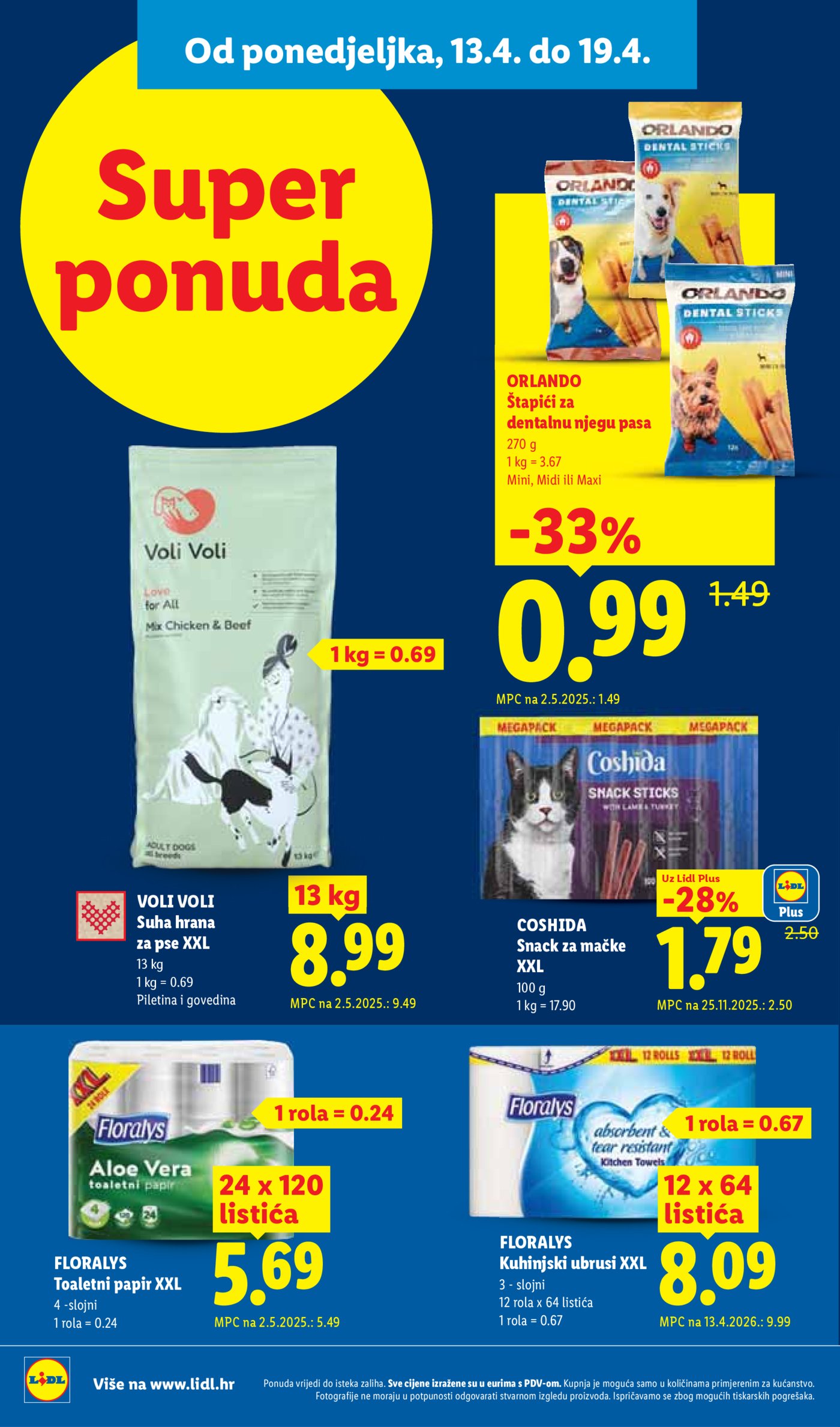Lidl katalog Super ponuda od ponedjeljka 13.04. - 19.04.2026.