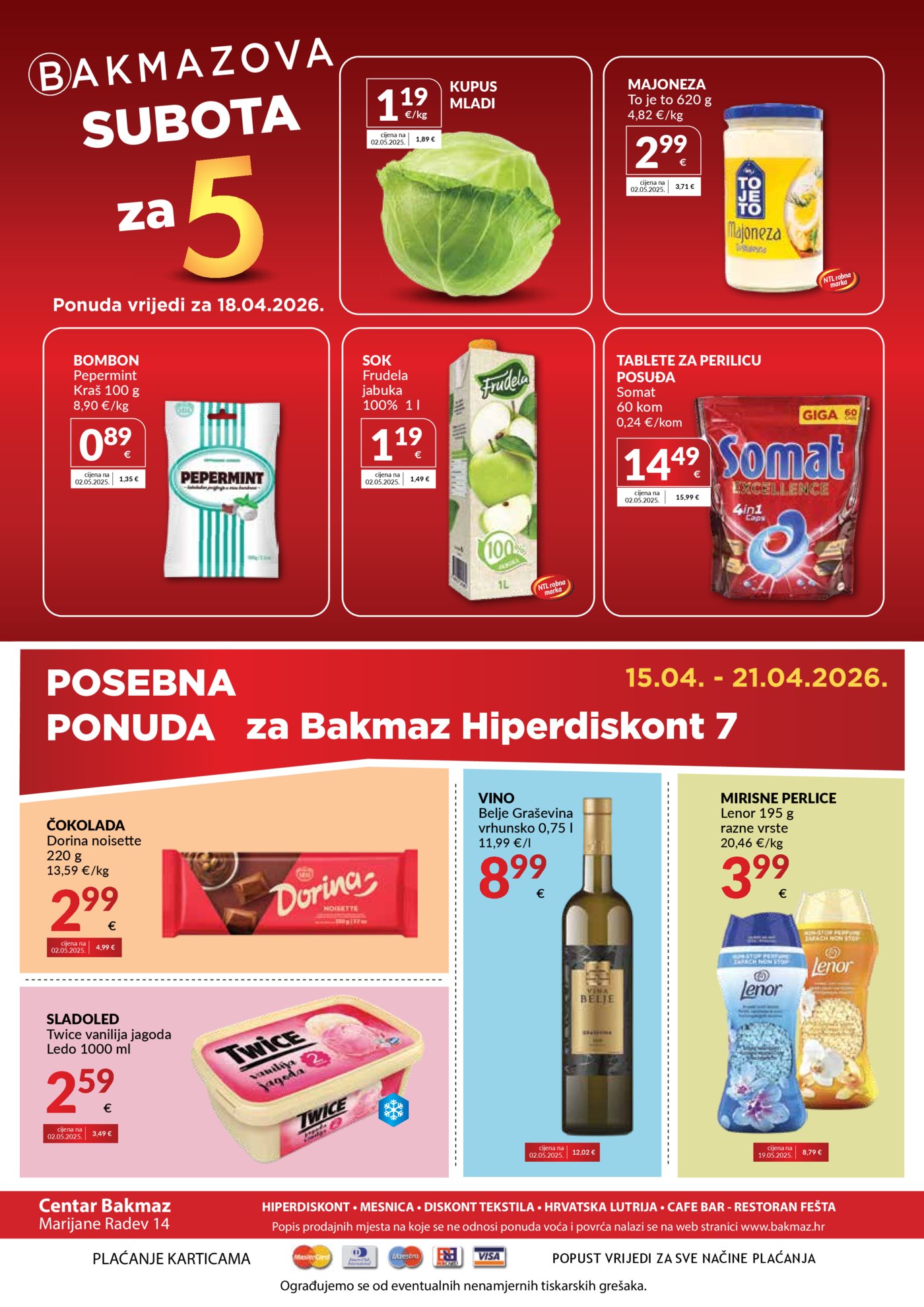 Bakmaz katalog Akcija 15.04. - 21.04.2026.