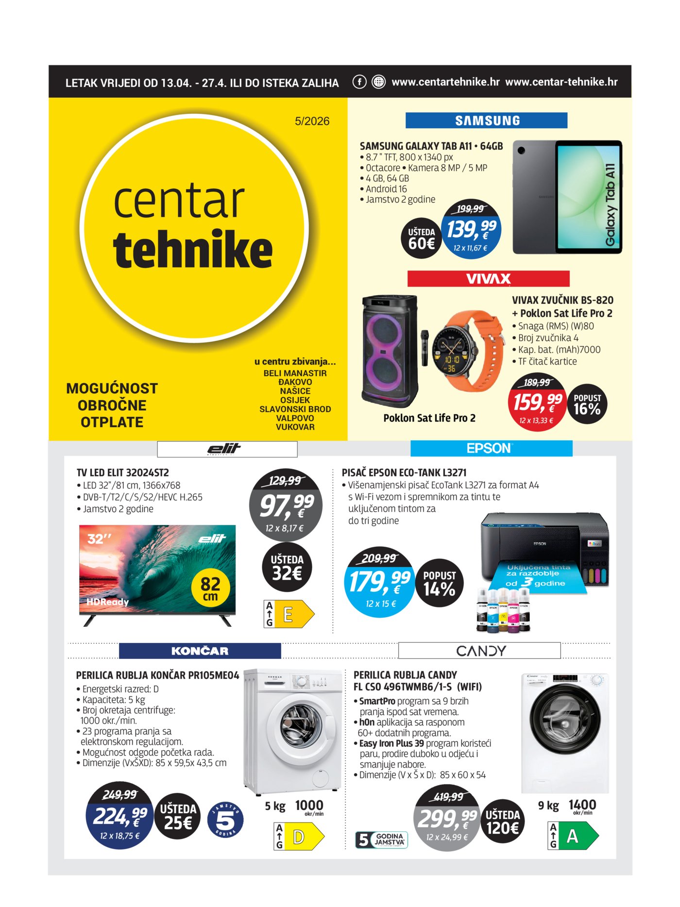 Centar Tehnike katalog Akcija 13.04. - 27.04.2026.