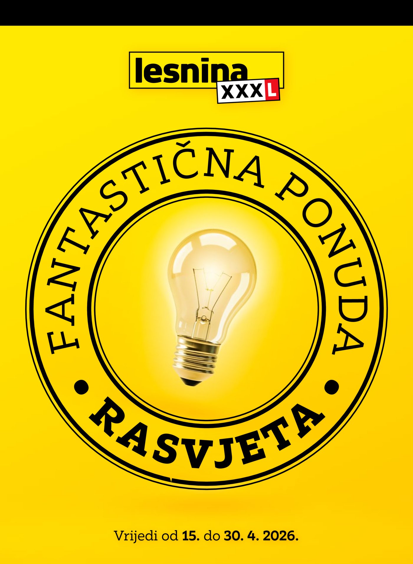 Lesnina katalog Rasvjeta 15.04. - 30.04.2026.