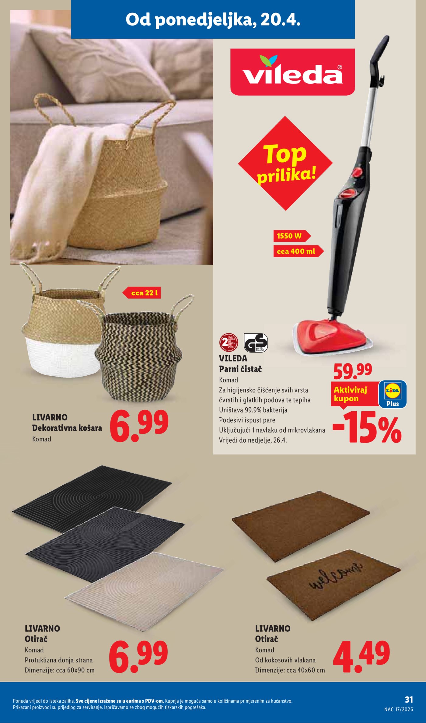 Lidl katalog Super ponuda od ponedjeljka 20.04. - 26.04.2026.