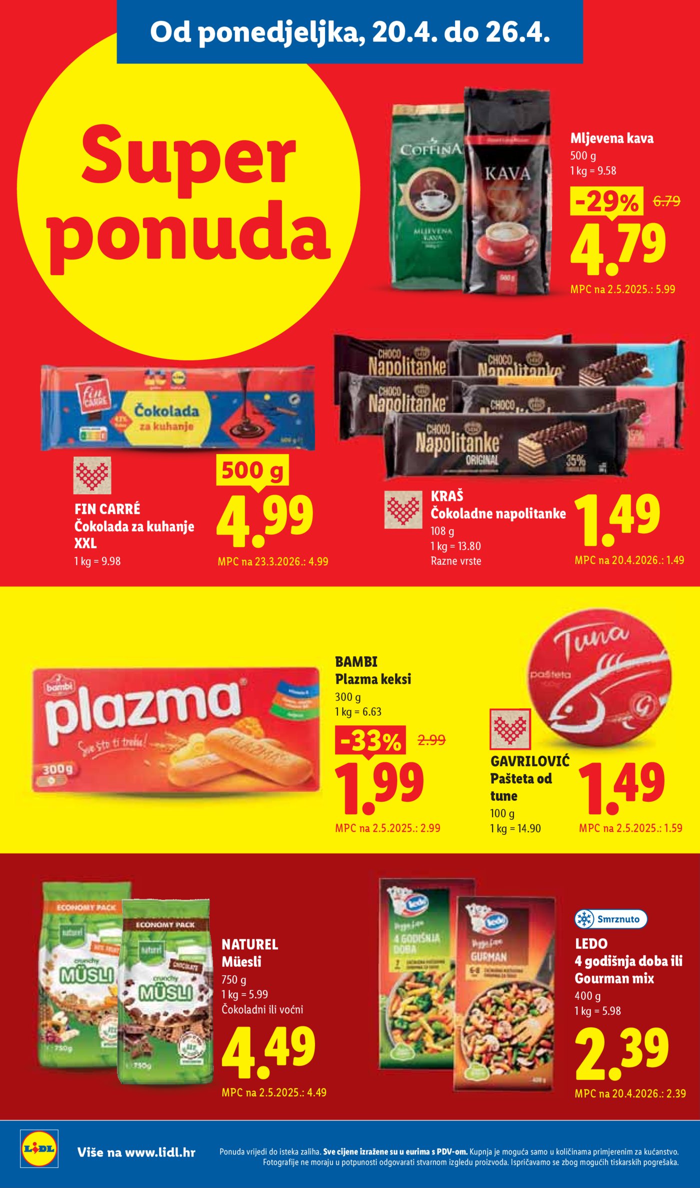Lidl katalog Super ponuda od ponedjeljka 20.04. - 26.04.2026.