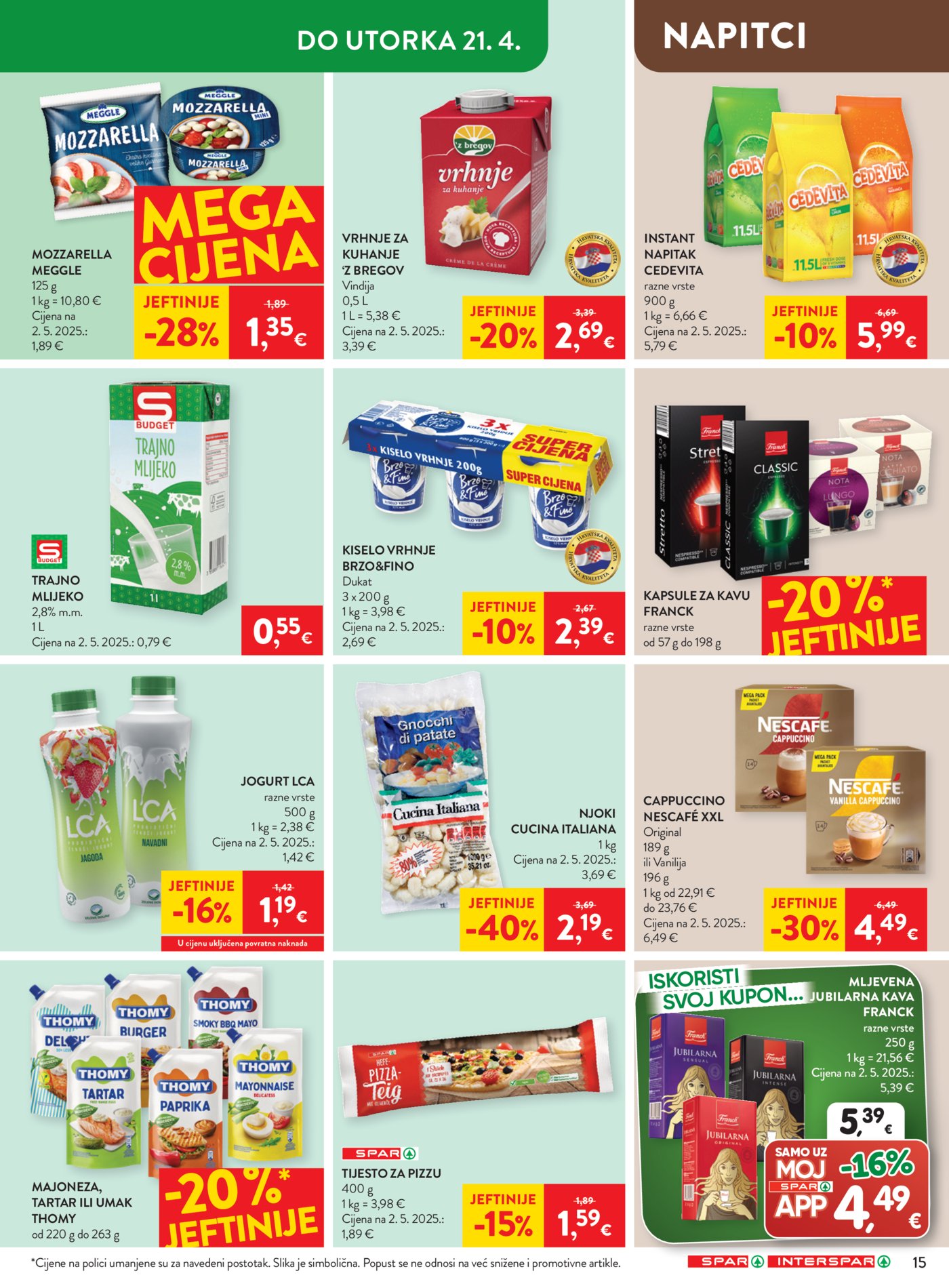 SPAR - INTERSPAR katalog Akcija 15.04. - 21.04.2026.